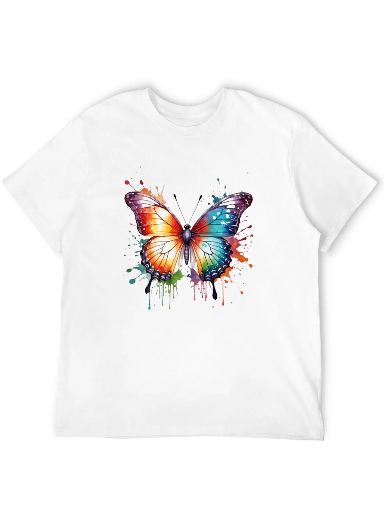 Colorful Butterfly Graphic T-Shirt - Unisex