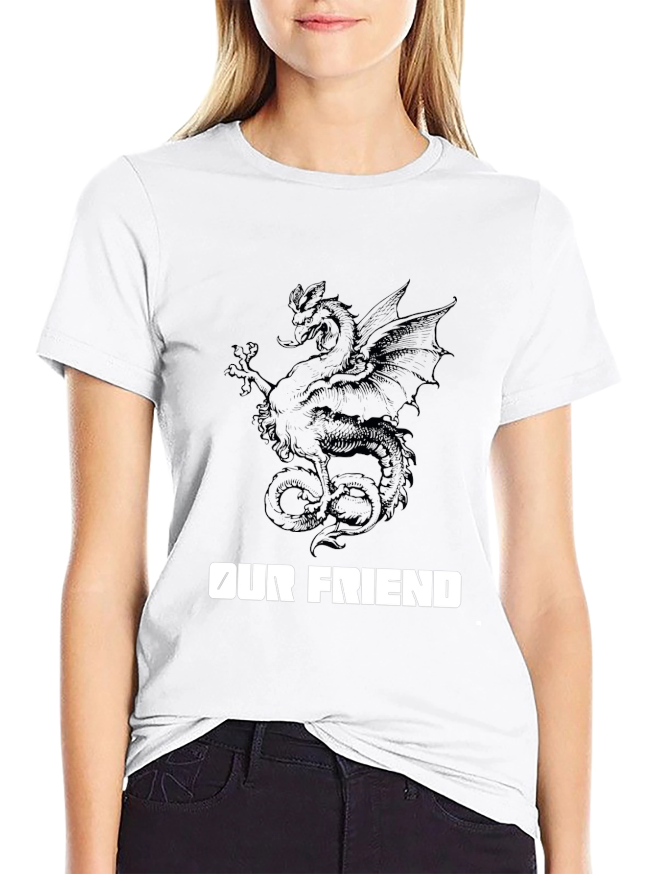 Dragon Graphic Tee - Our Friend Black T-Shirt