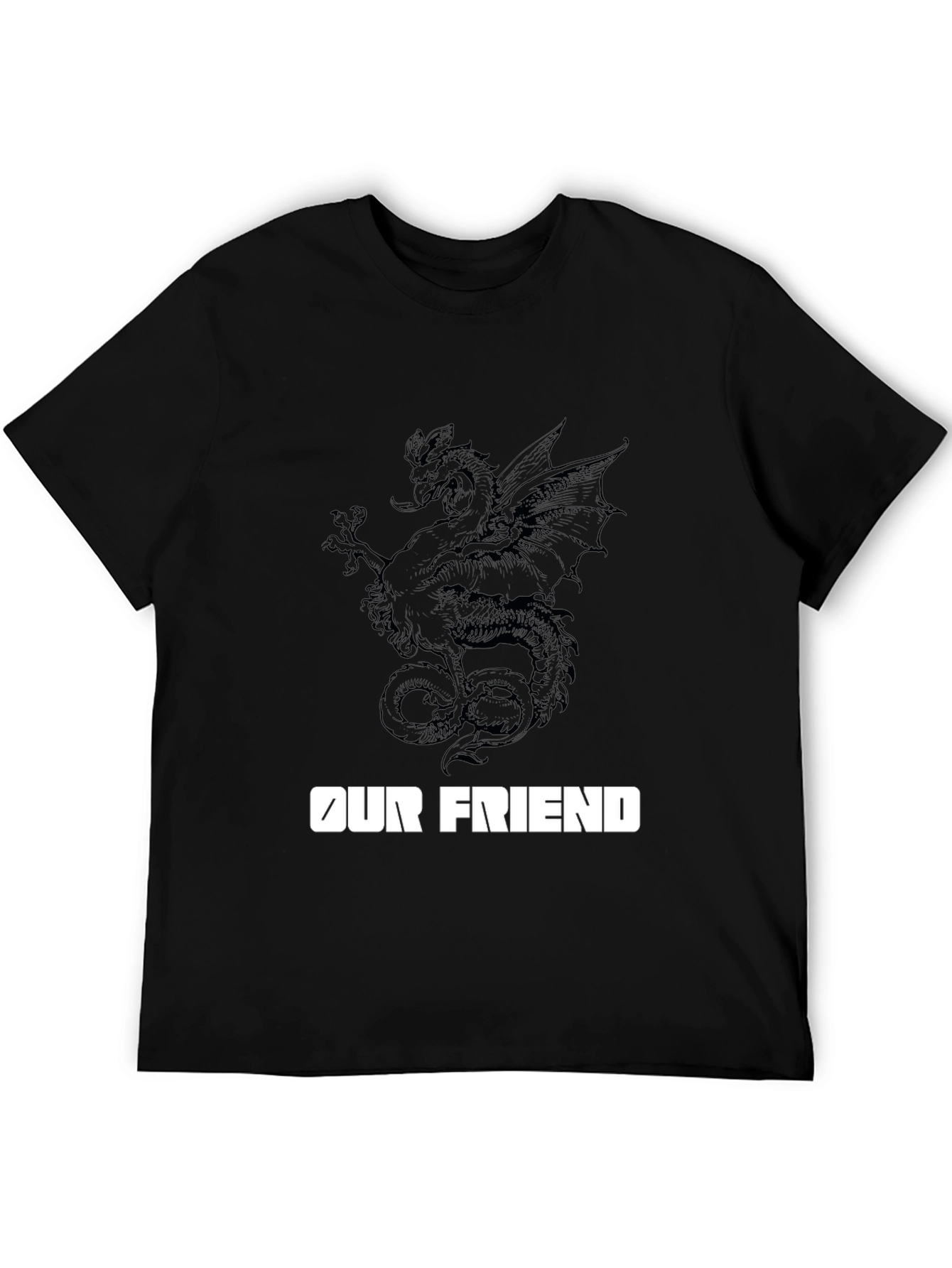 Dragon Graphic Tee - Our Friend Black T-Shirt