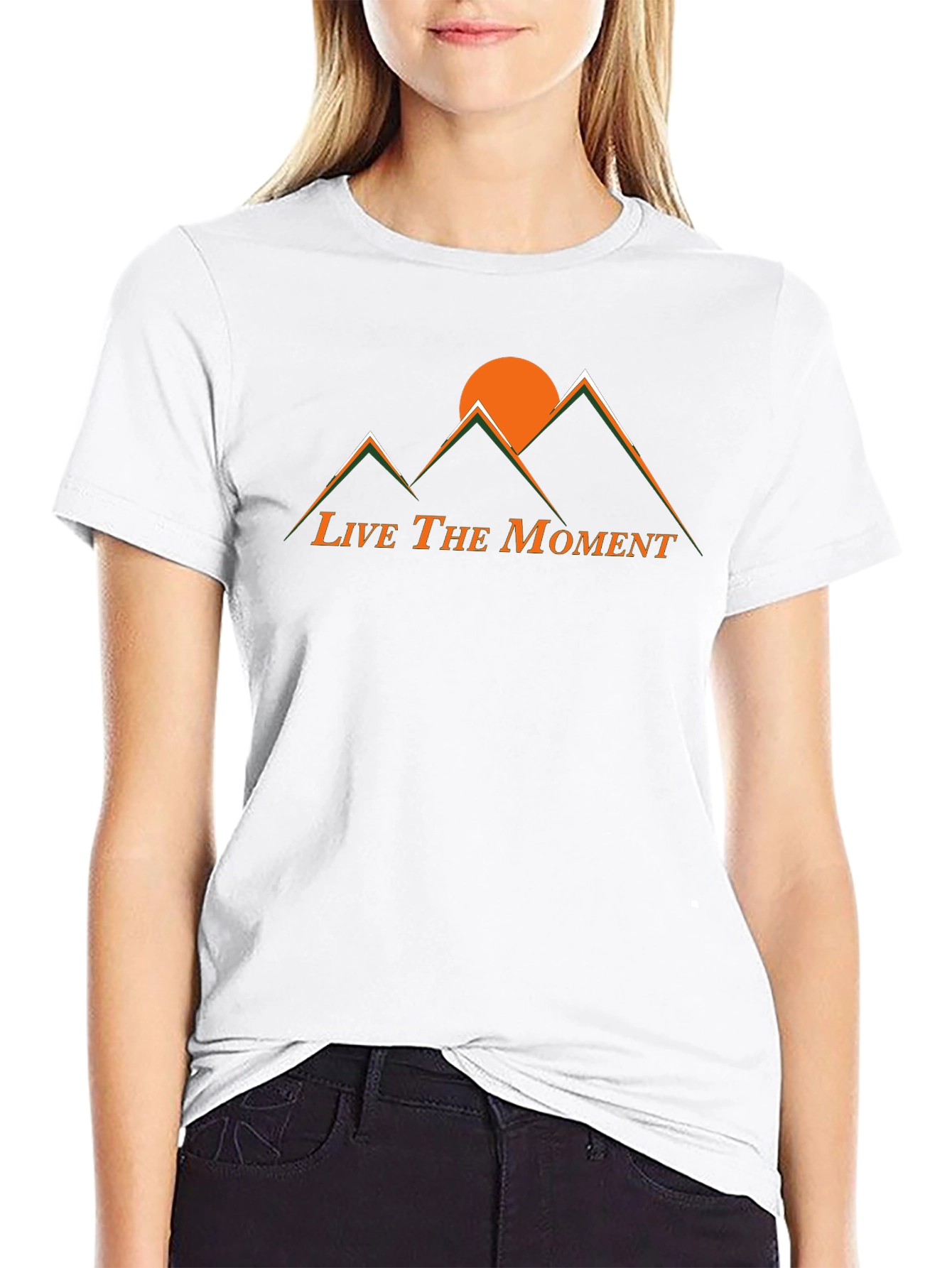 Live the Moment Mountain Graphic Tee - Black