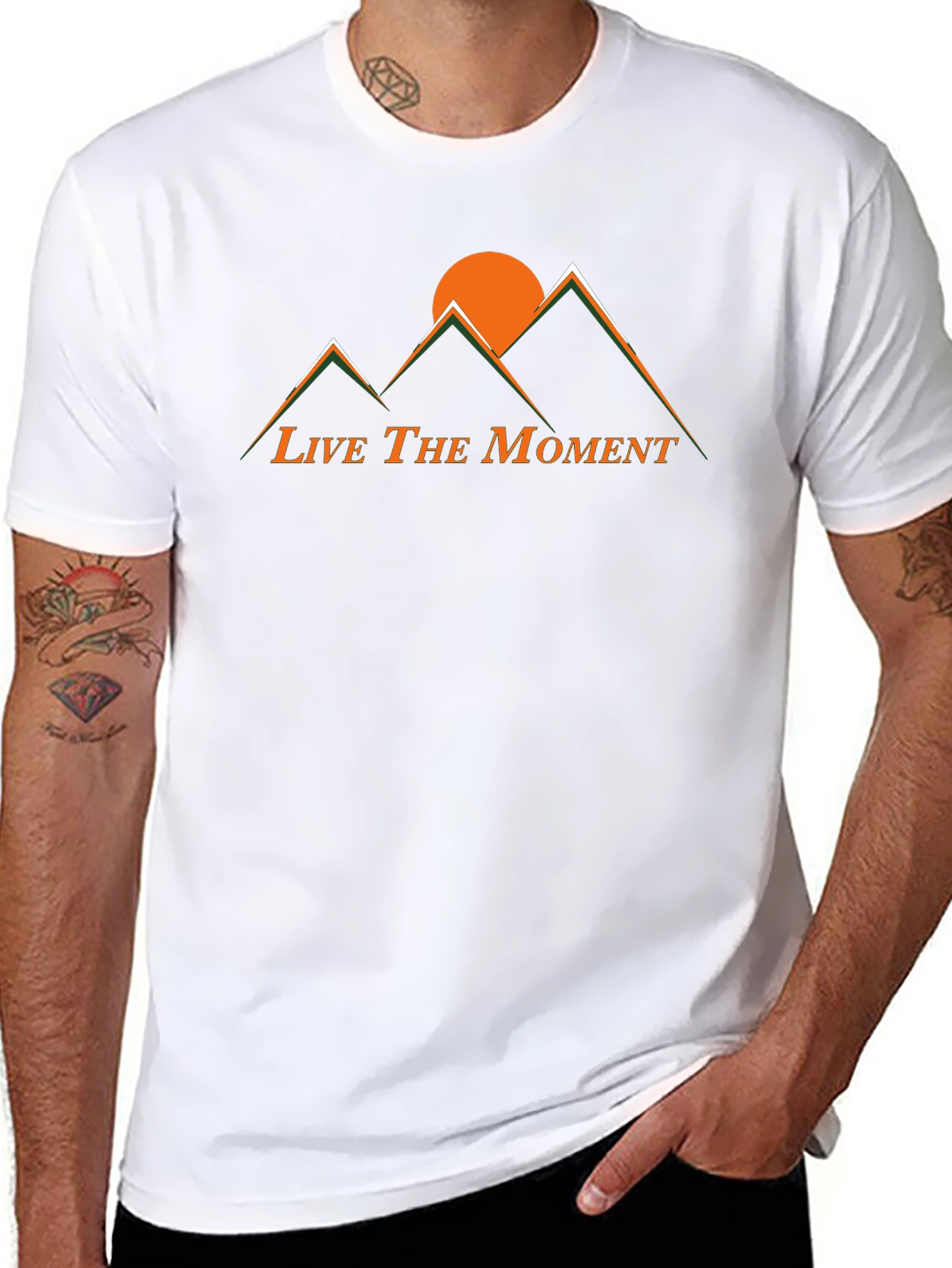 Live the Moment Mountain Graphic Tee - Black