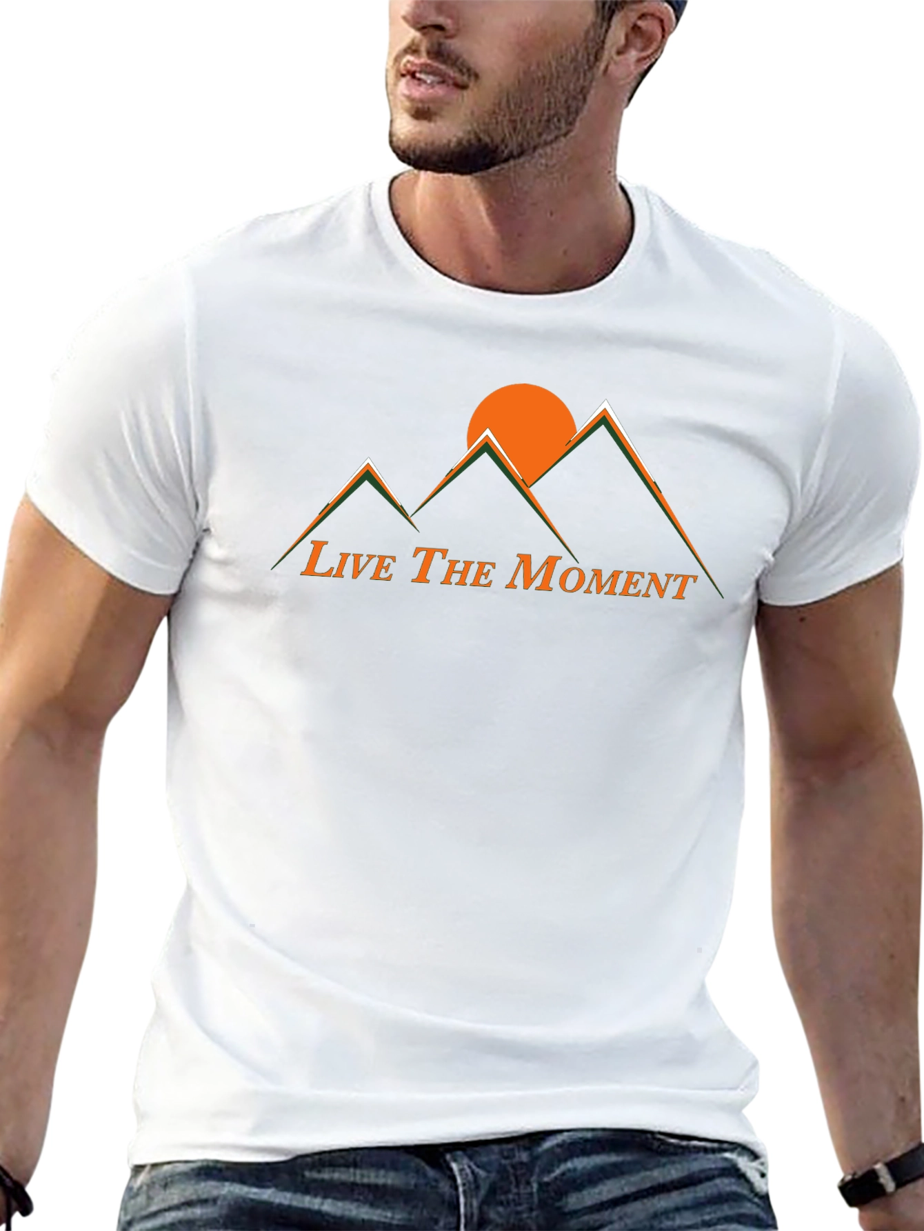 Live the Moment Mountain Graphic Tee - Black