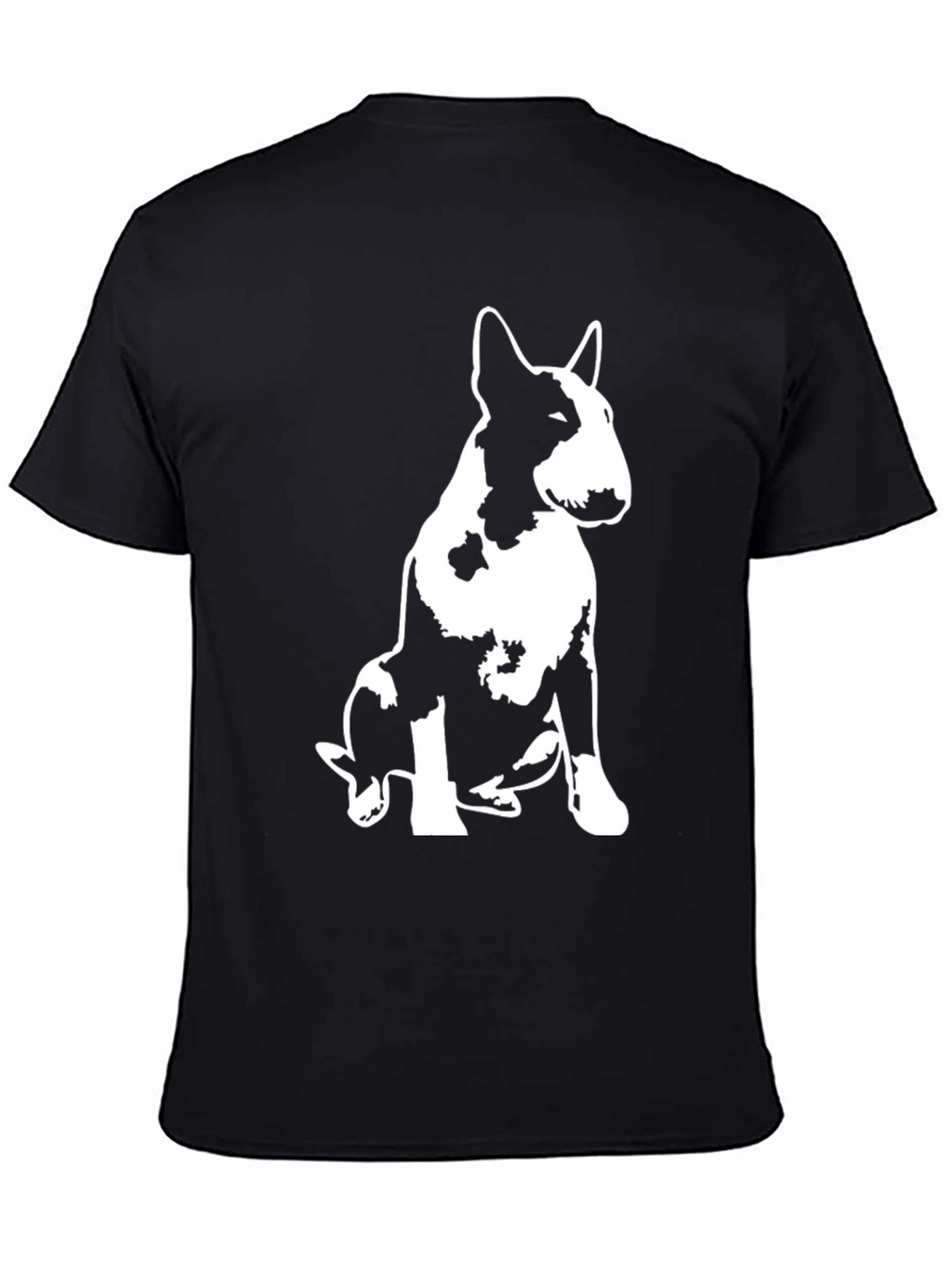 Bull Terrier Graphic Print Black T-Shirt