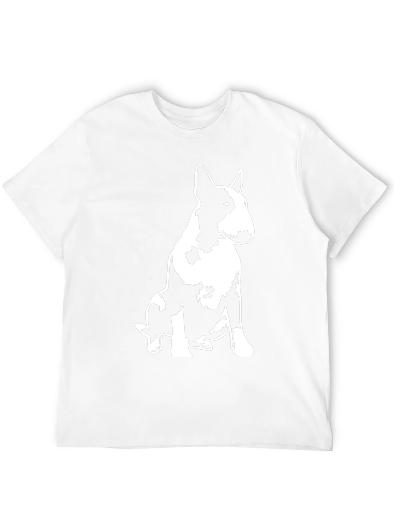 Bull Terrier Graphic Print Black T-Shirt