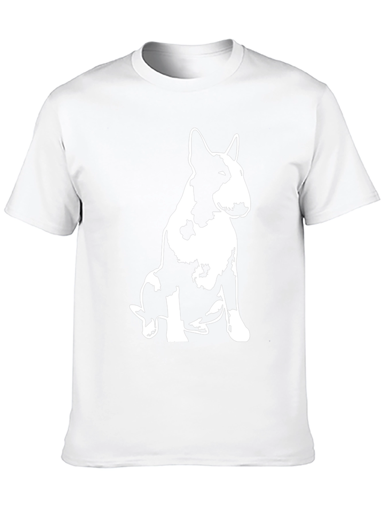 Bull Terrier Graphic Print Black T-Shirt