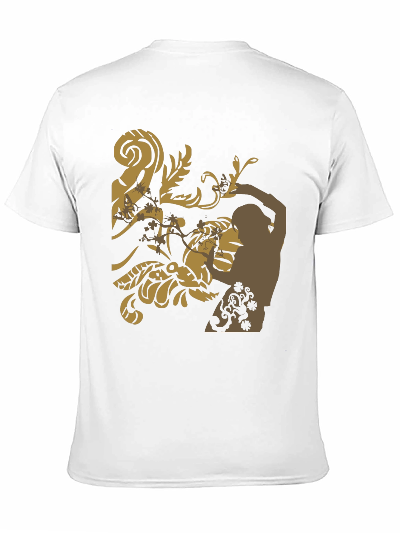 Stylish Black T-Shirt with Floral Design