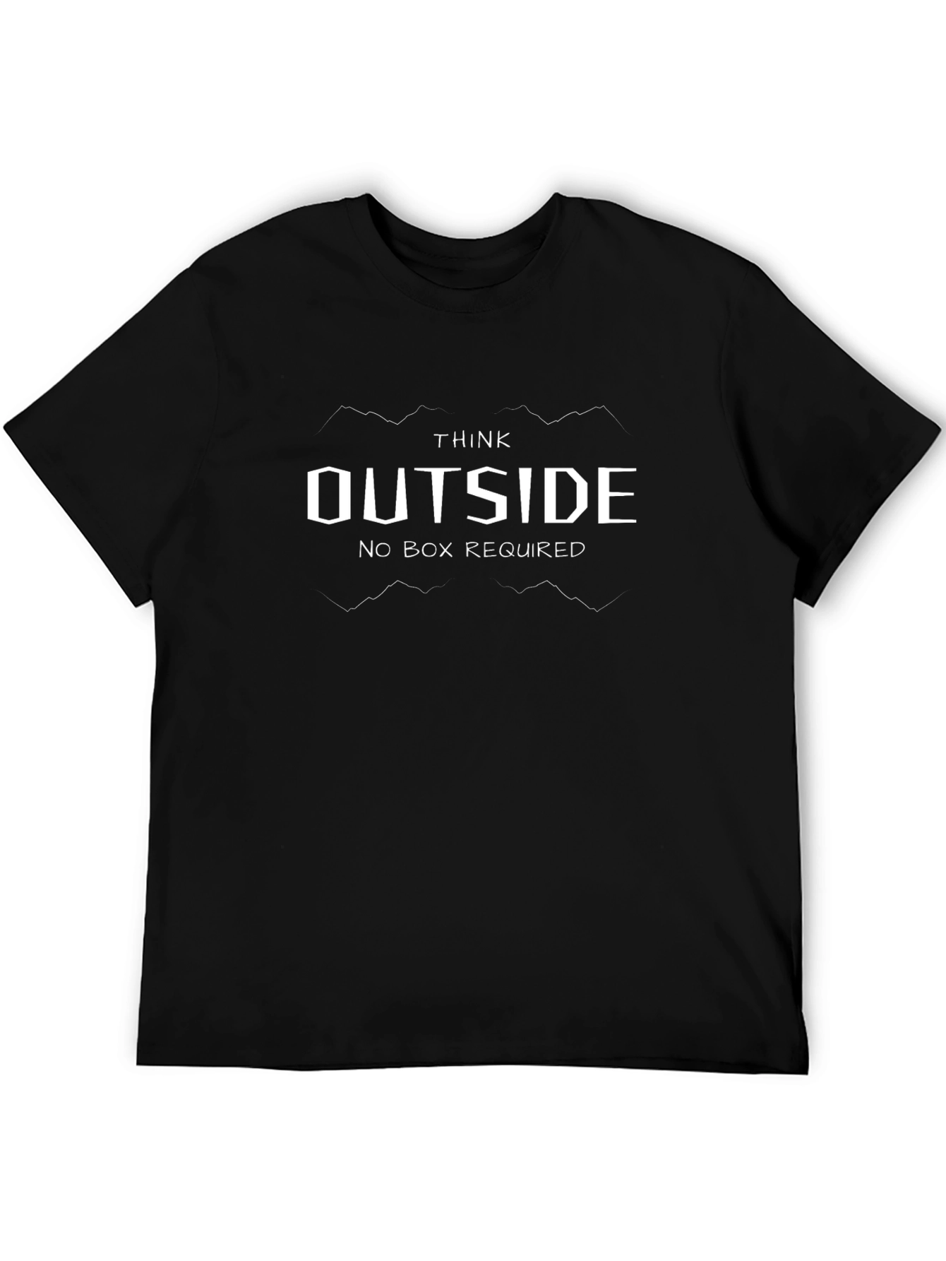Think Outside T-Shirt - Black Graphic Tee