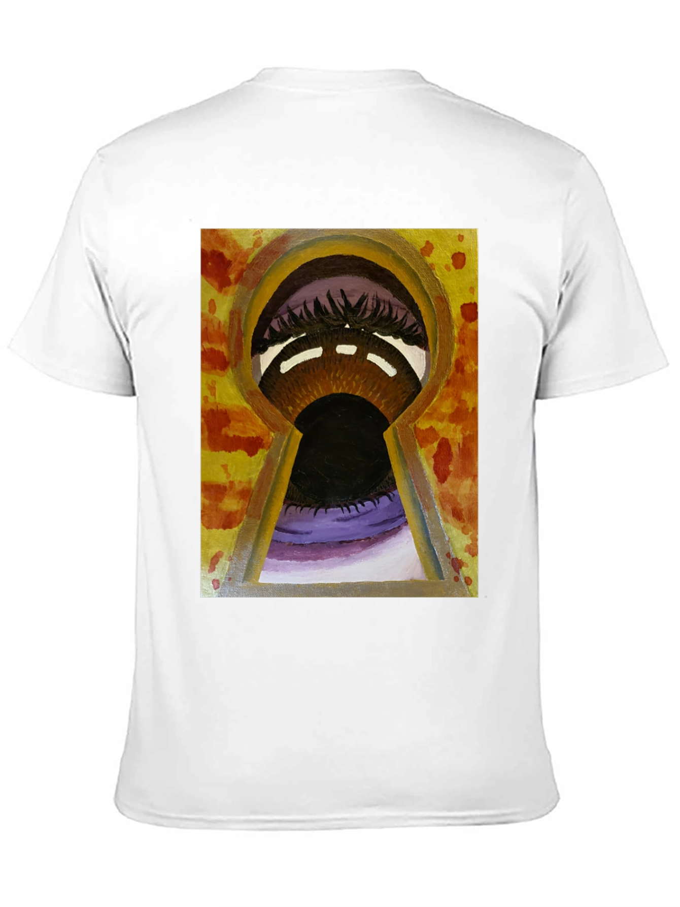 Keyhole Eye Graphic Tee - Black Cotton