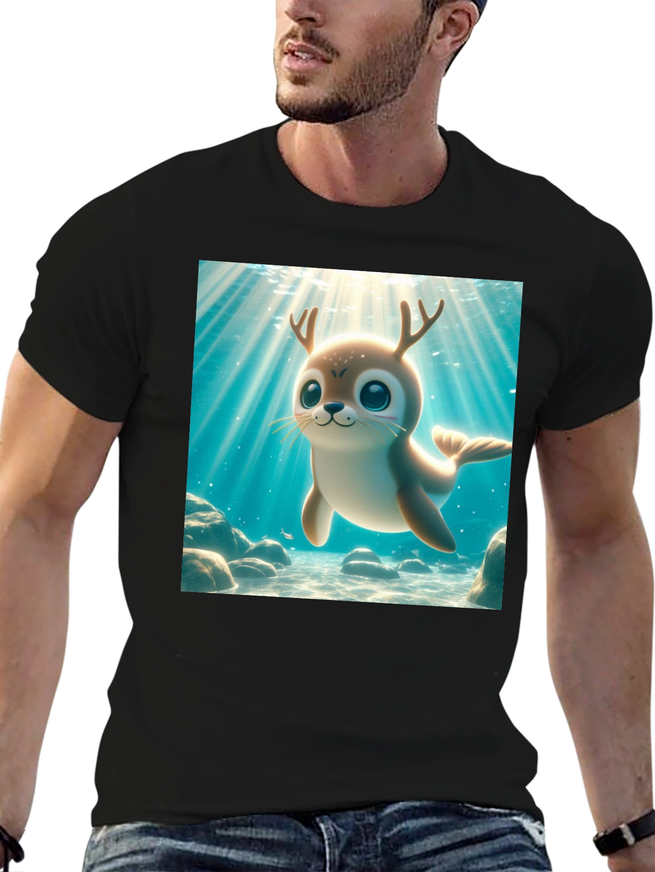Cute Antlered Seal T-Shirt