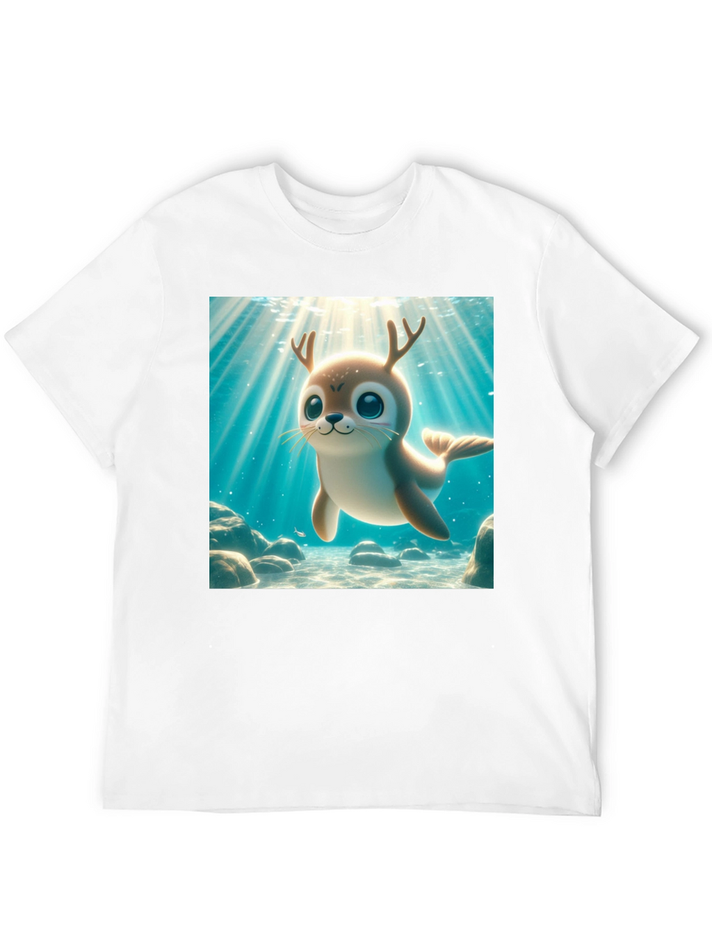 Cute Antlered Seal T-Shirt