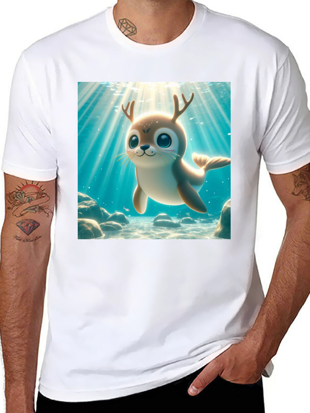 Cute Antlered Seal T-Shirt