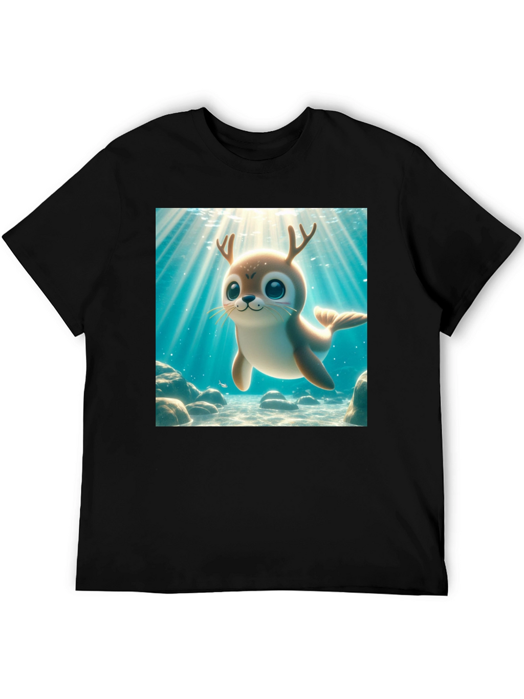 Cute Antlered Seal T-Shirt