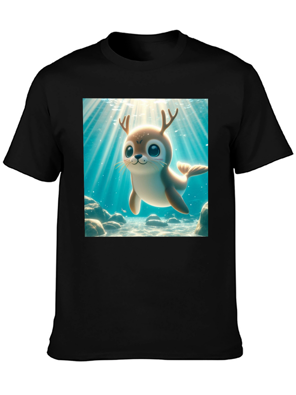 Cute Antlered Seal T-Shirt