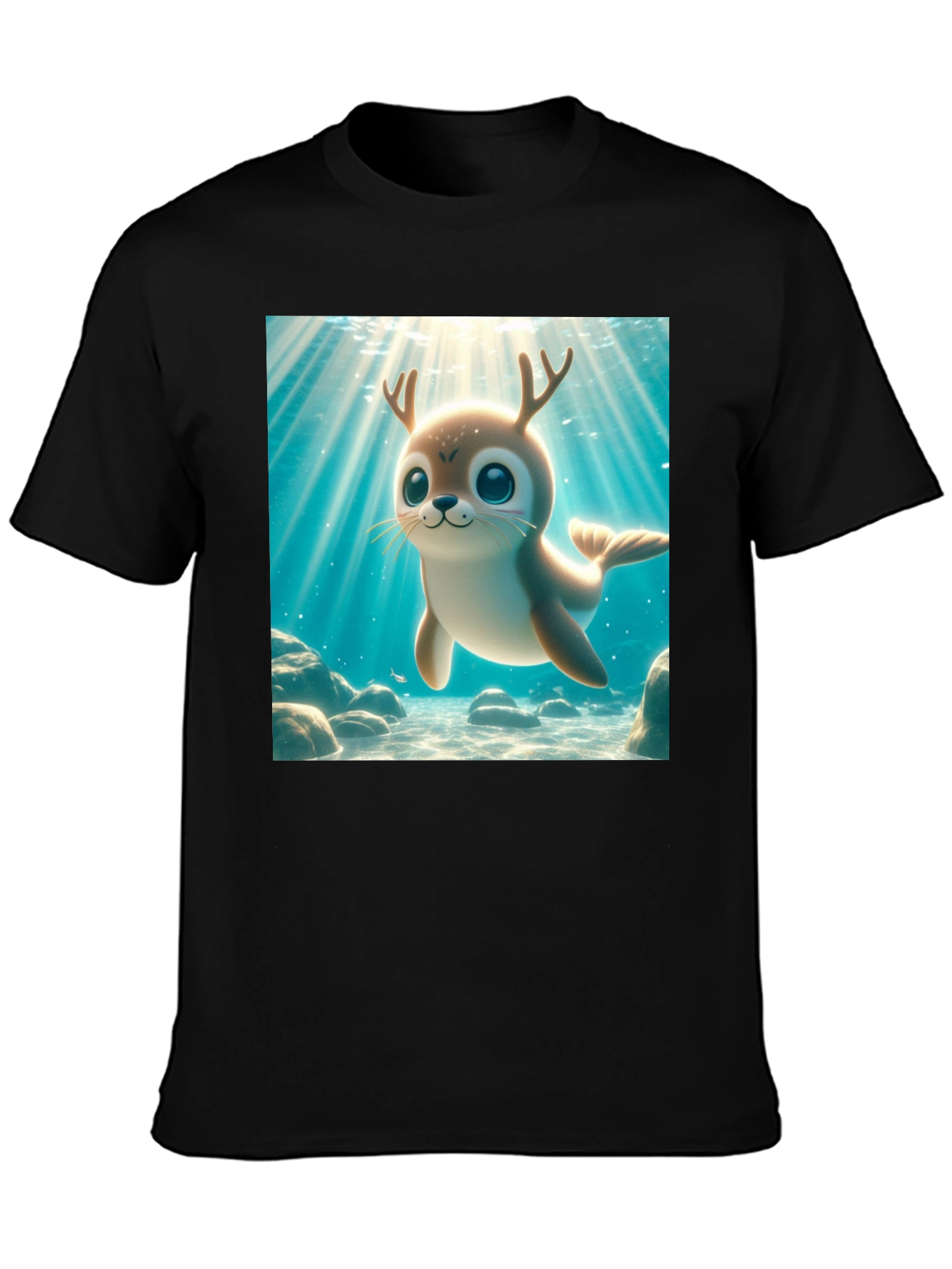 Cute Antlered Seal T-Shirt