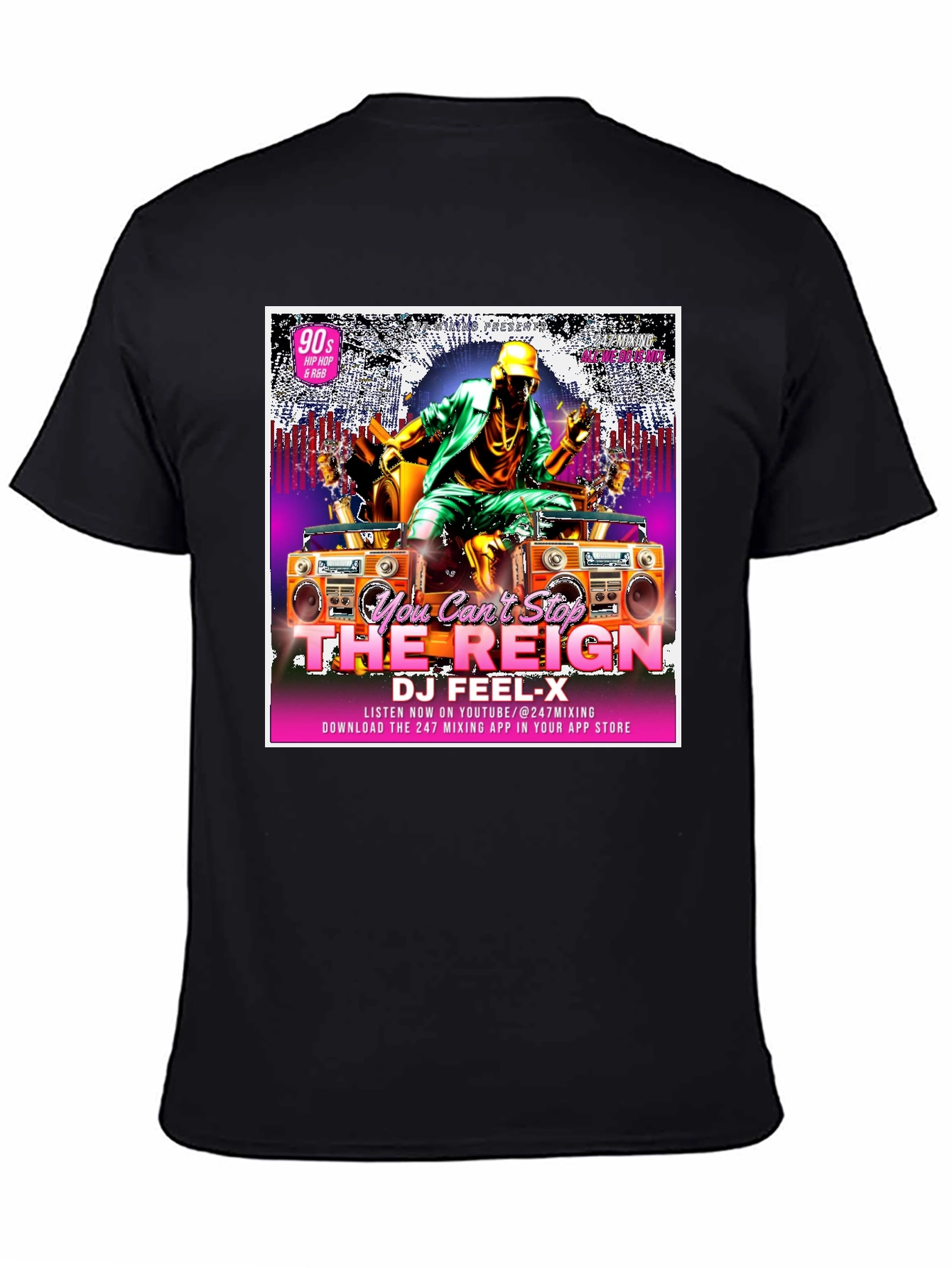 DJ Feel-X Graphic T-Shirt: 90s Hip Hop & R&B Reign