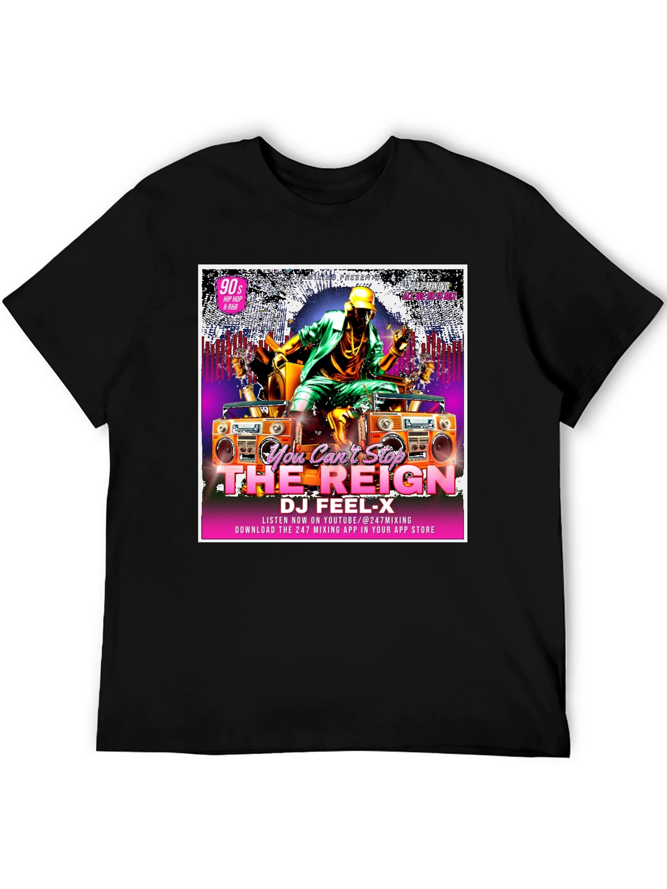 DJ Feel-X Graphic T-Shirt: 90s Hip Hop & R&B Reign