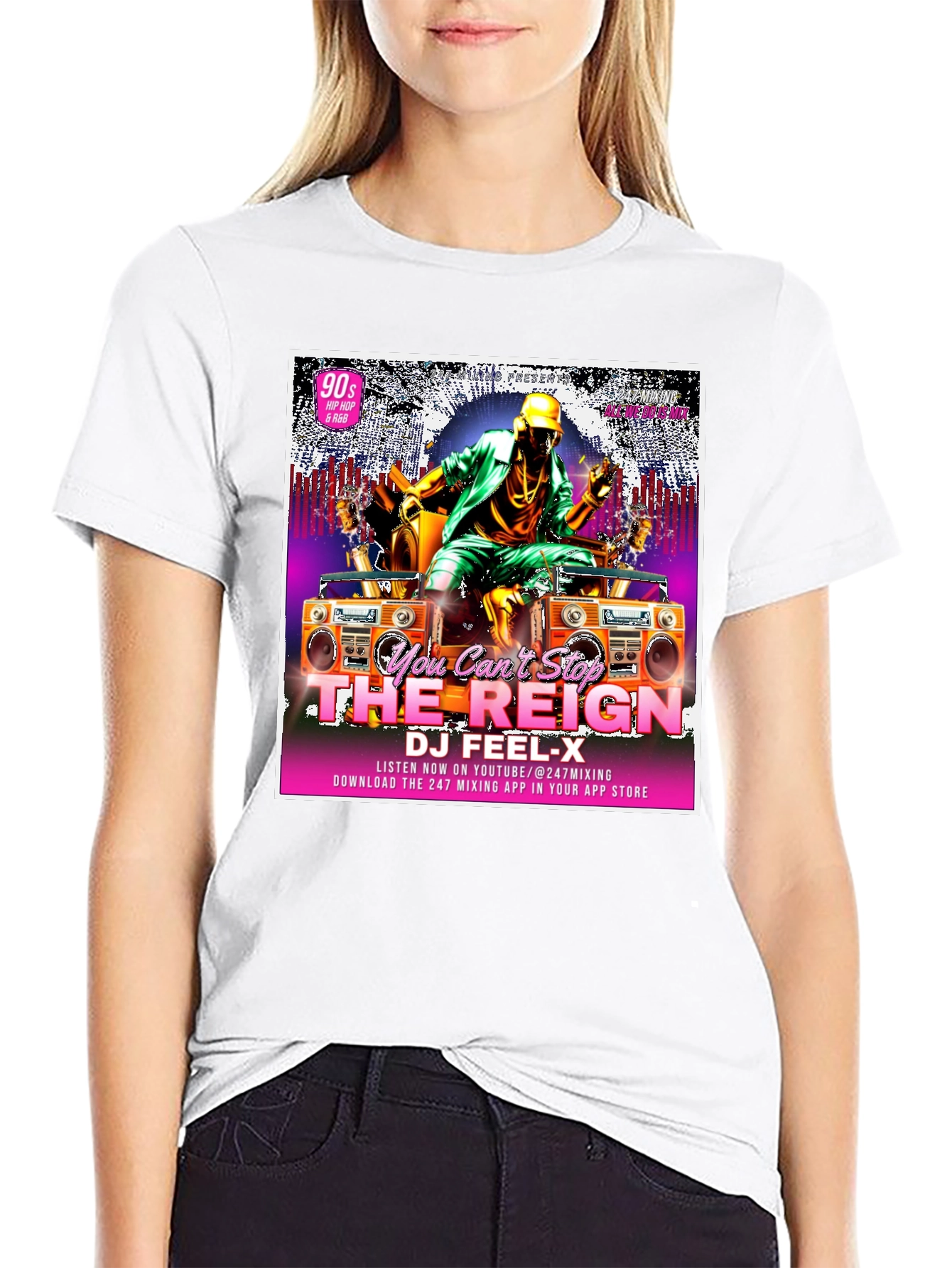DJ Feel-X Graphic T-Shirt: 90s Hip Hop & R&B Reign