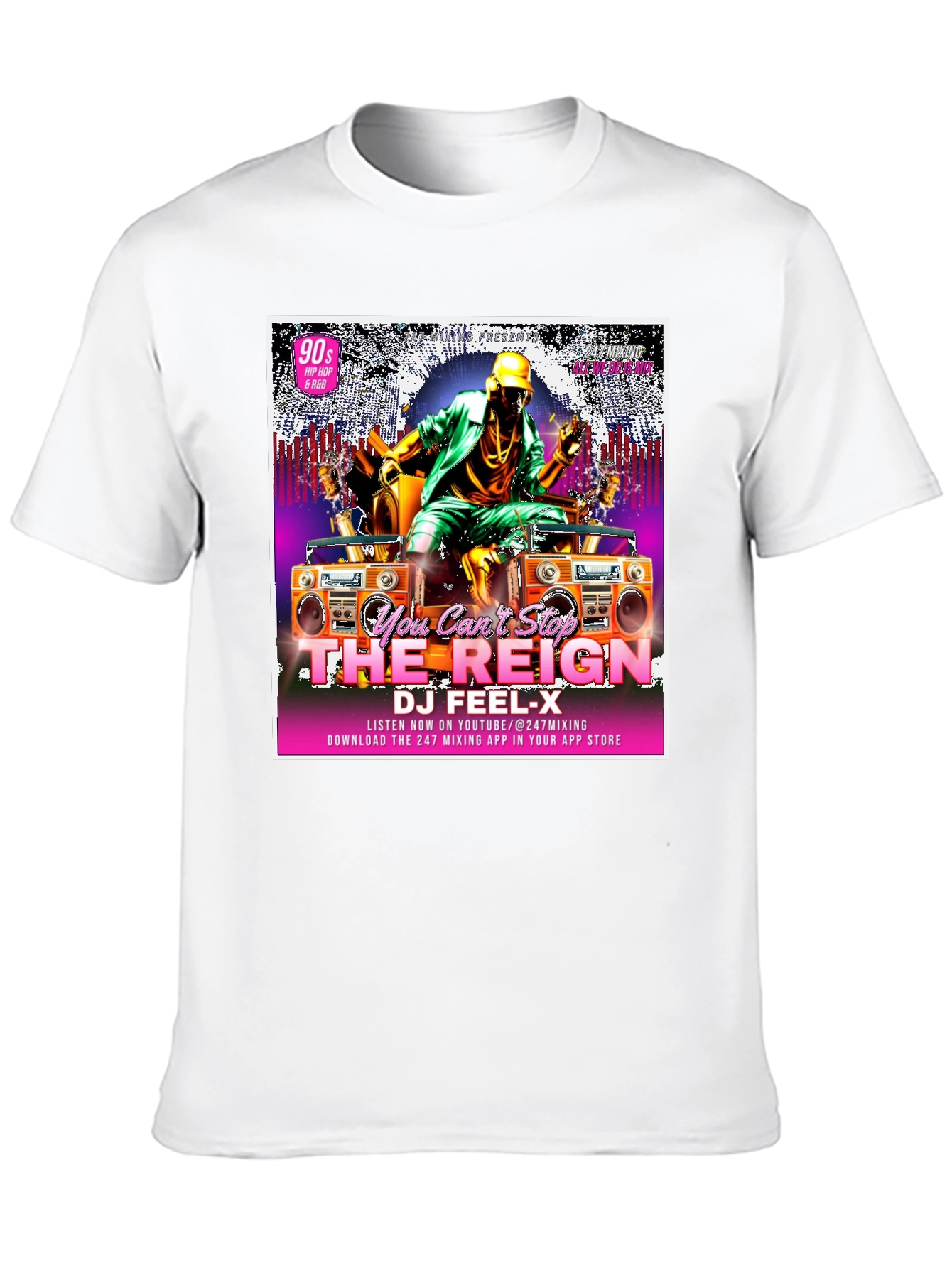 DJ Feel-X Graphic T-Shirt: 90s Hip Hop & R&B Reign