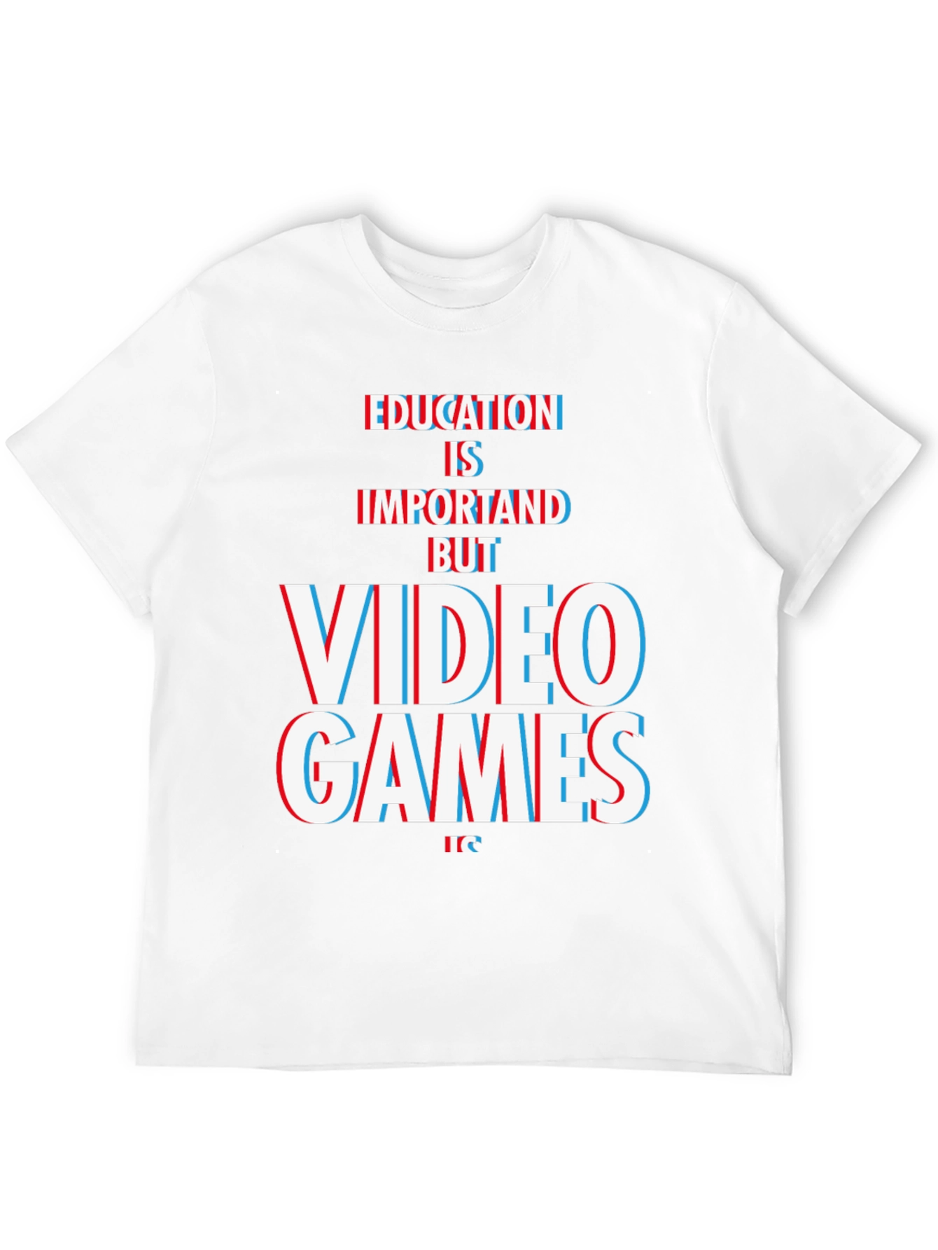 Education Vs. Video Games Graphic Tee