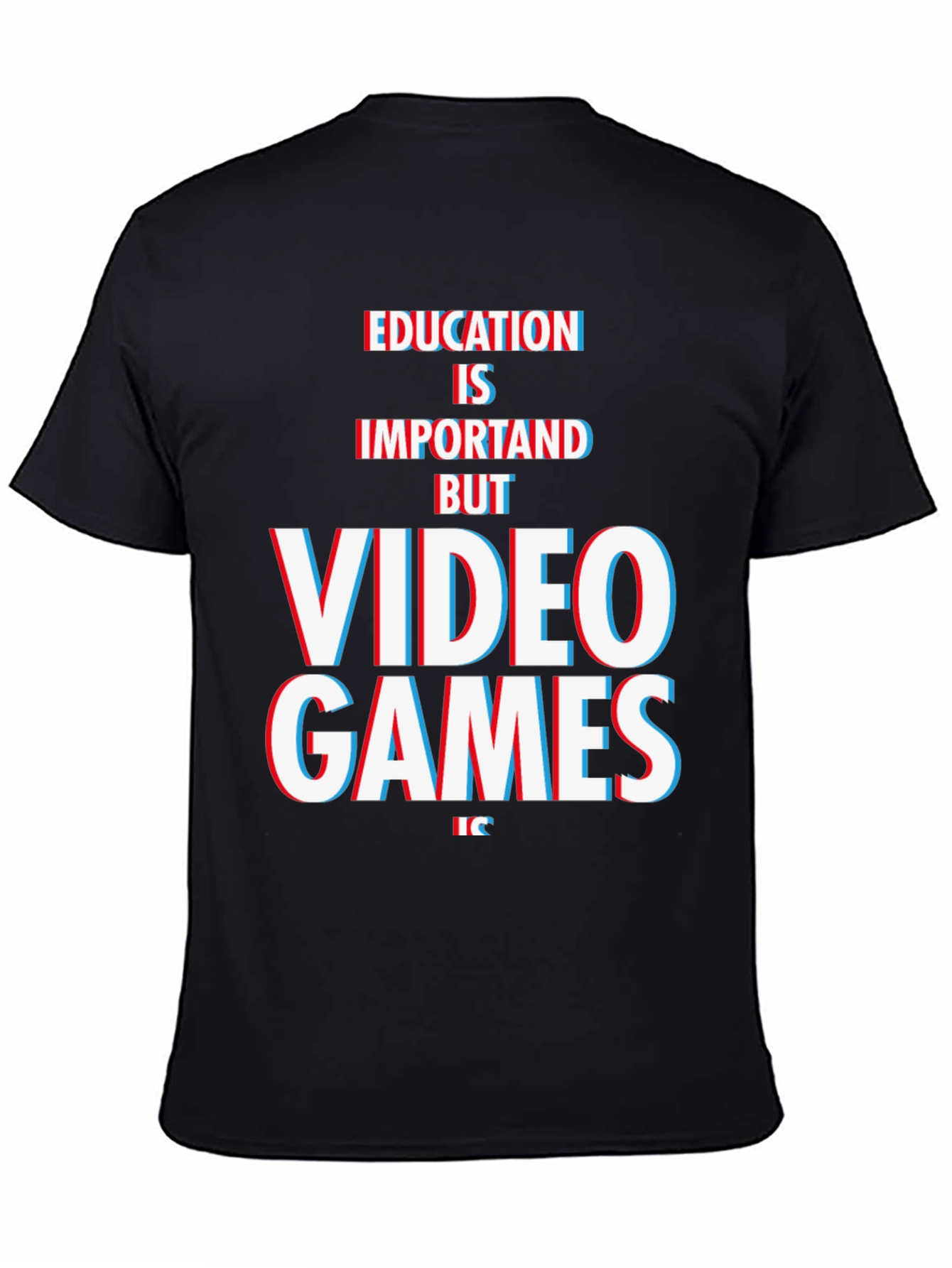 Education Vs. Video Games Graphic Tee