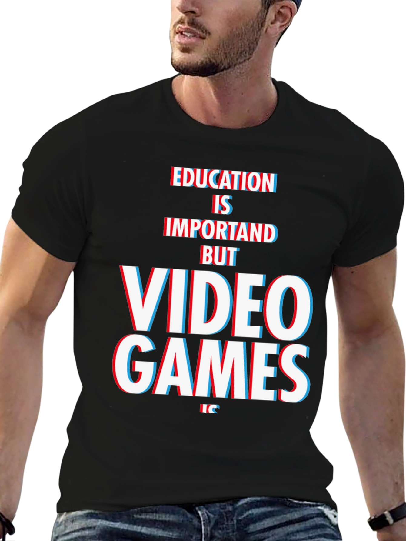 Education Vs. Video Games Graphic Tee