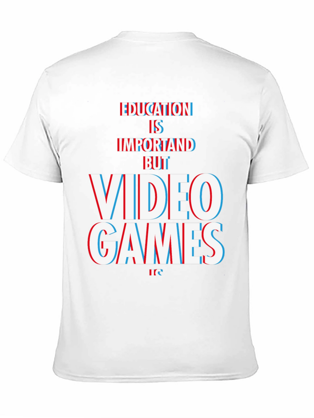 Education Vs. Video Games Graphic Tee