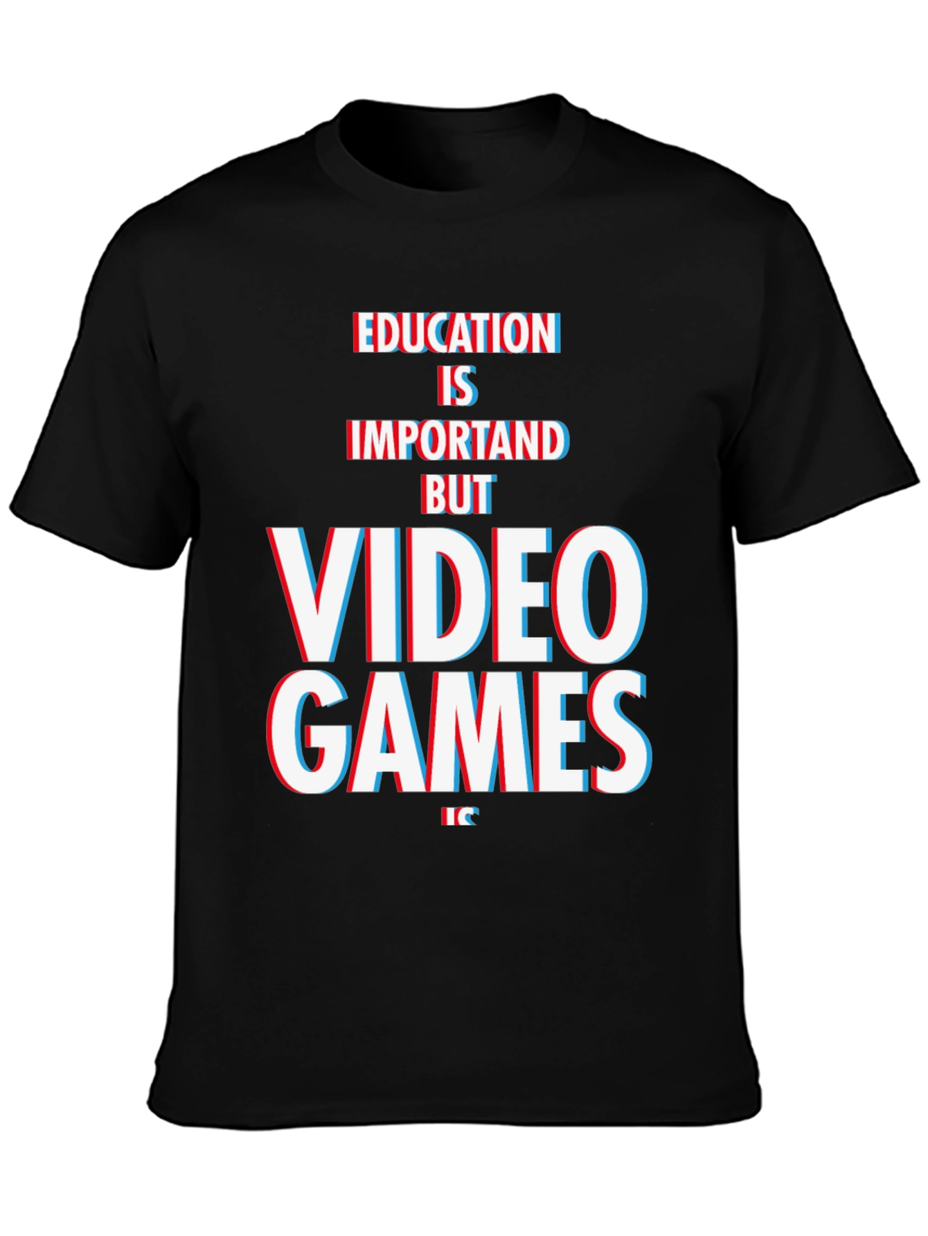 Education Vs. Video Games Graphic Tee