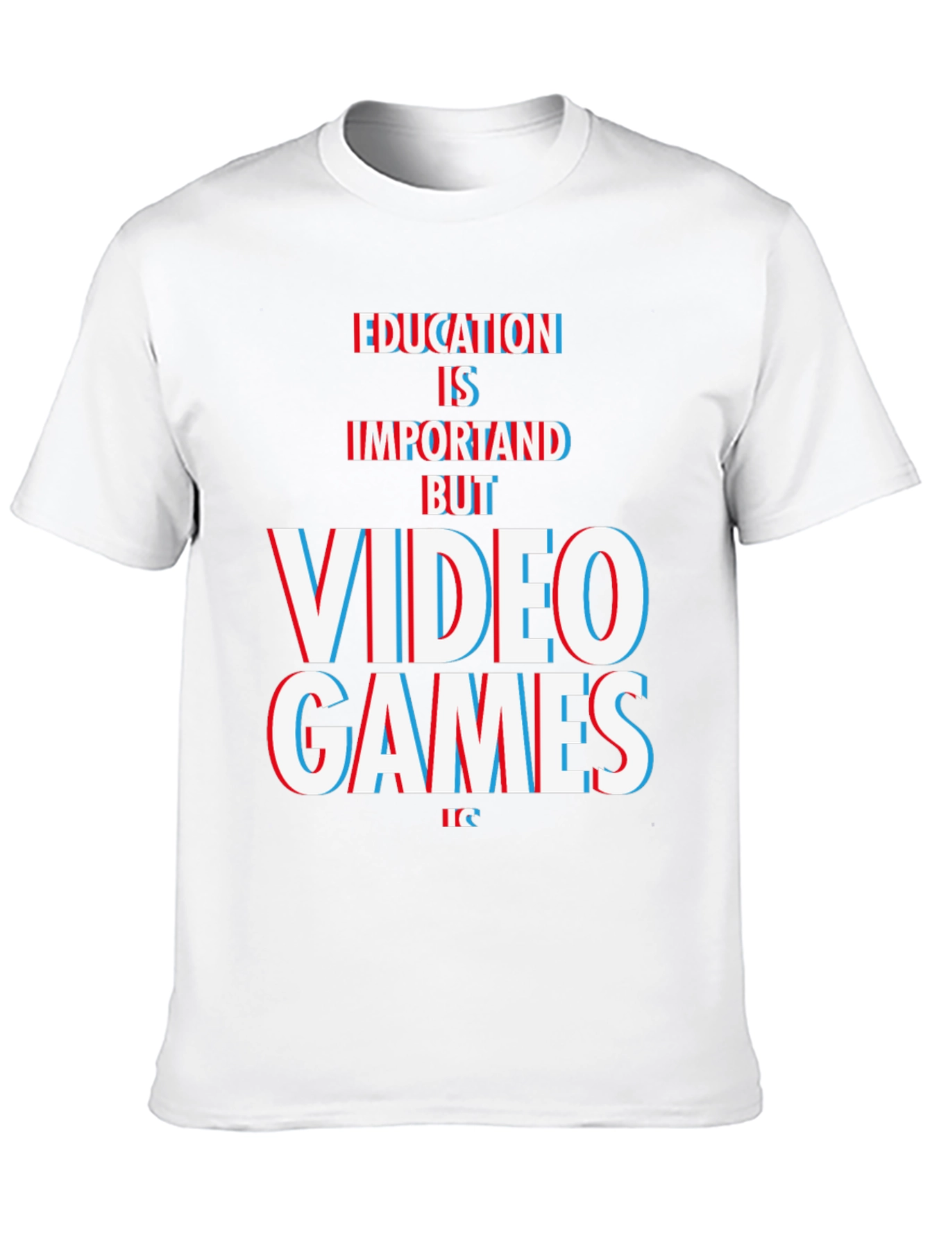 Education Vs. Video Games Graphic Tee