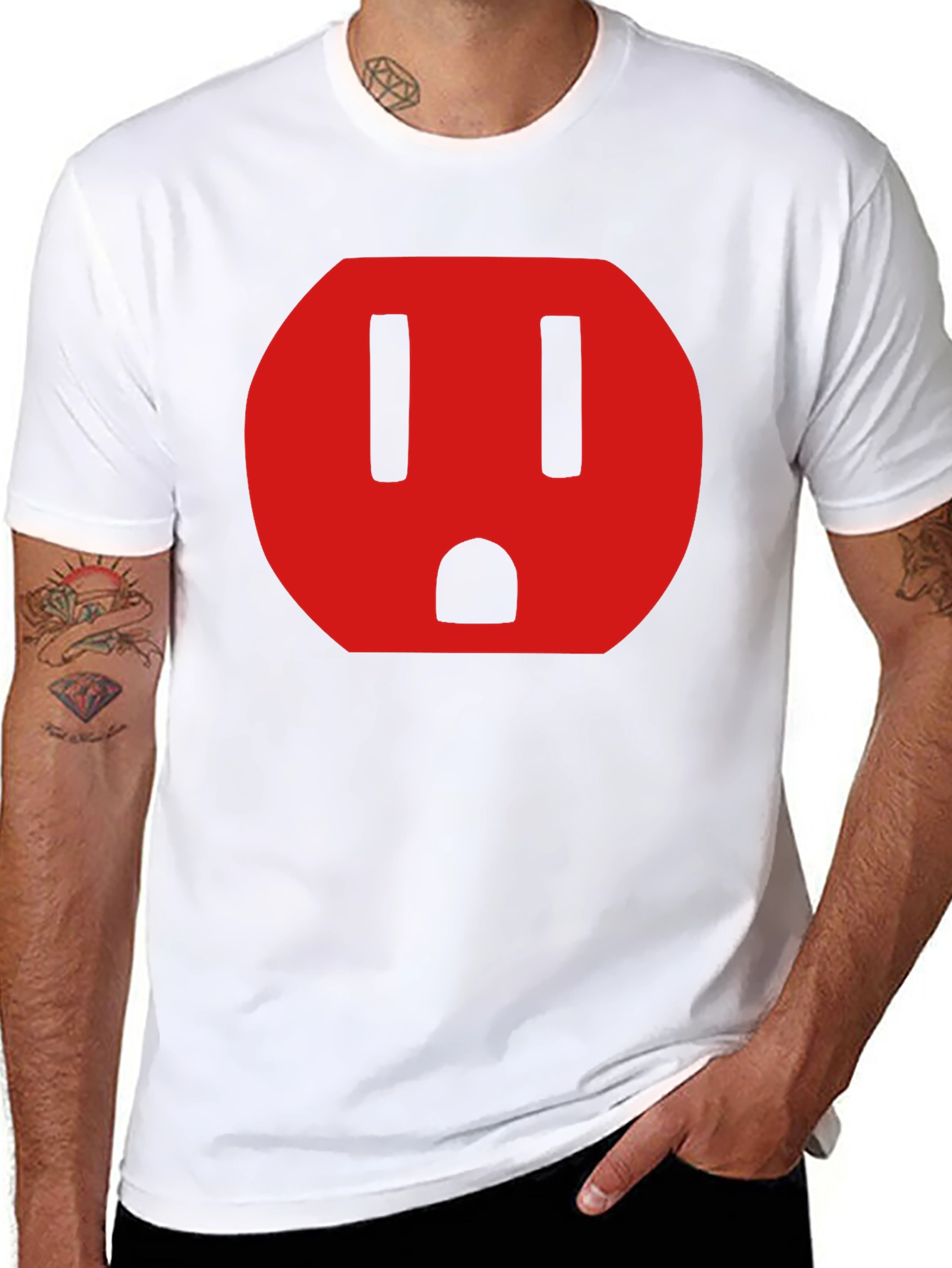 Electrical Outlet Graphic Tee - Funny T-Shirt