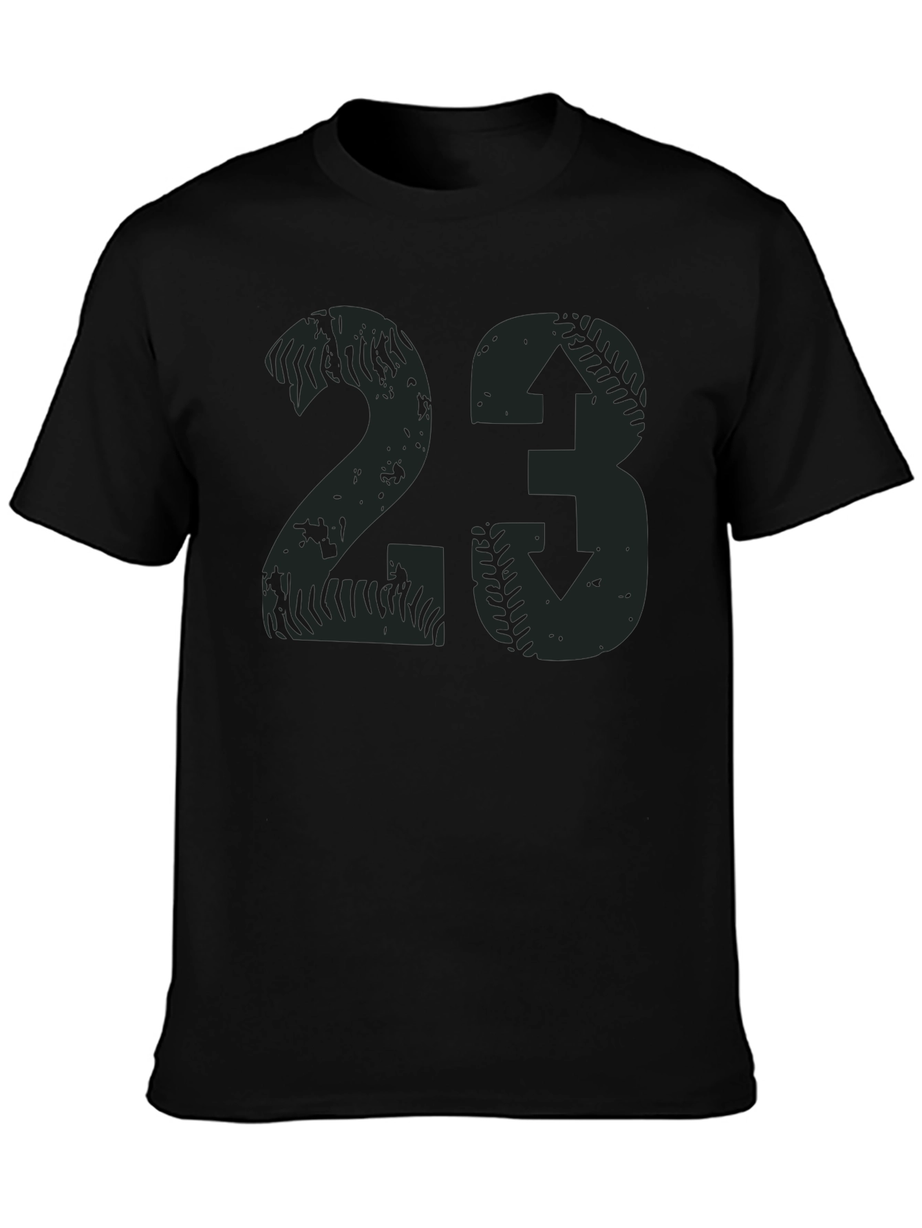 Distressed Baseball Number 23 T-Shirt
