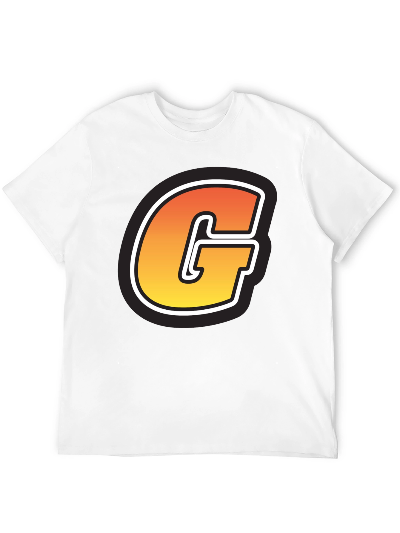 Bold G Graphic Tee - Short Sleeve Black Cotton Blend