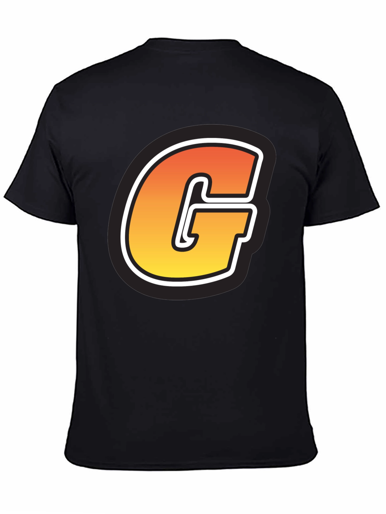 Bold G Graphic Tee - Short Sleeve Black Cotton Blend