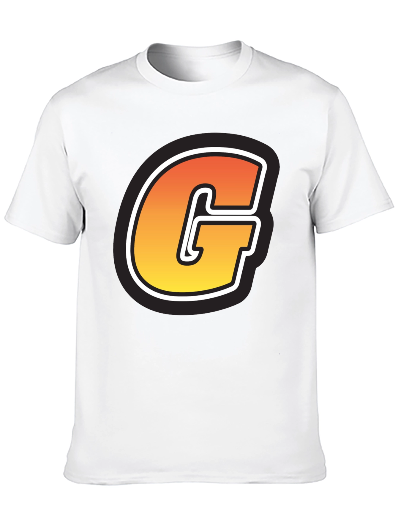 Bold G Graphic Tee - Short Sleeve Black Cotton Blend