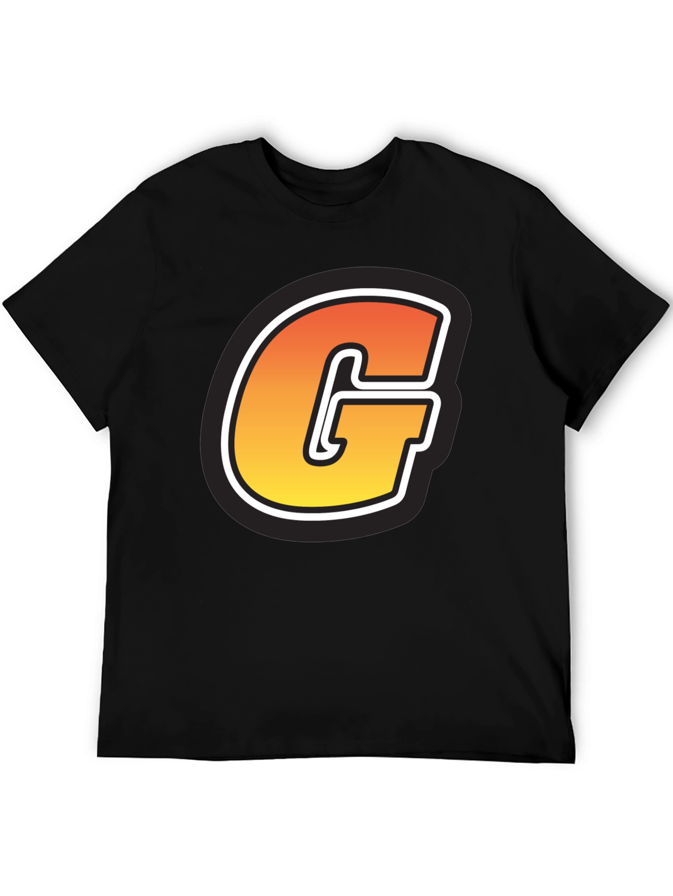 Bold G Graphic Tee - Short Sleeve Black Cotton Blend
