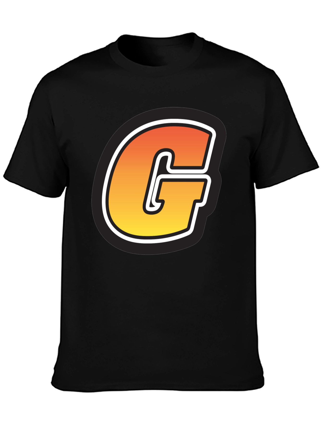 Bold G Graphic Tee - Short Sleeve Black Cotton Blend