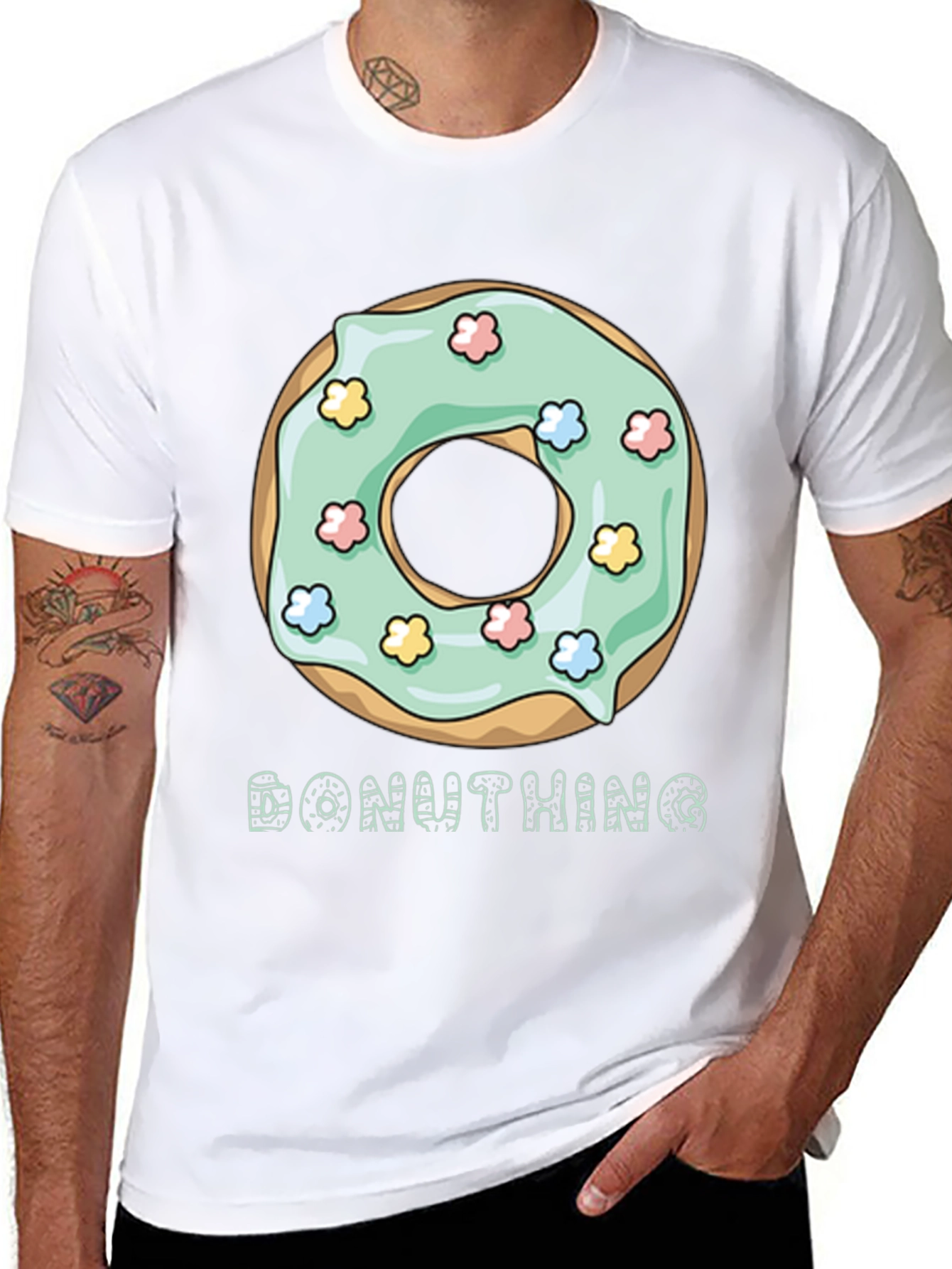 Donut King Graphic T-Shirt - Trendy Casual Wear