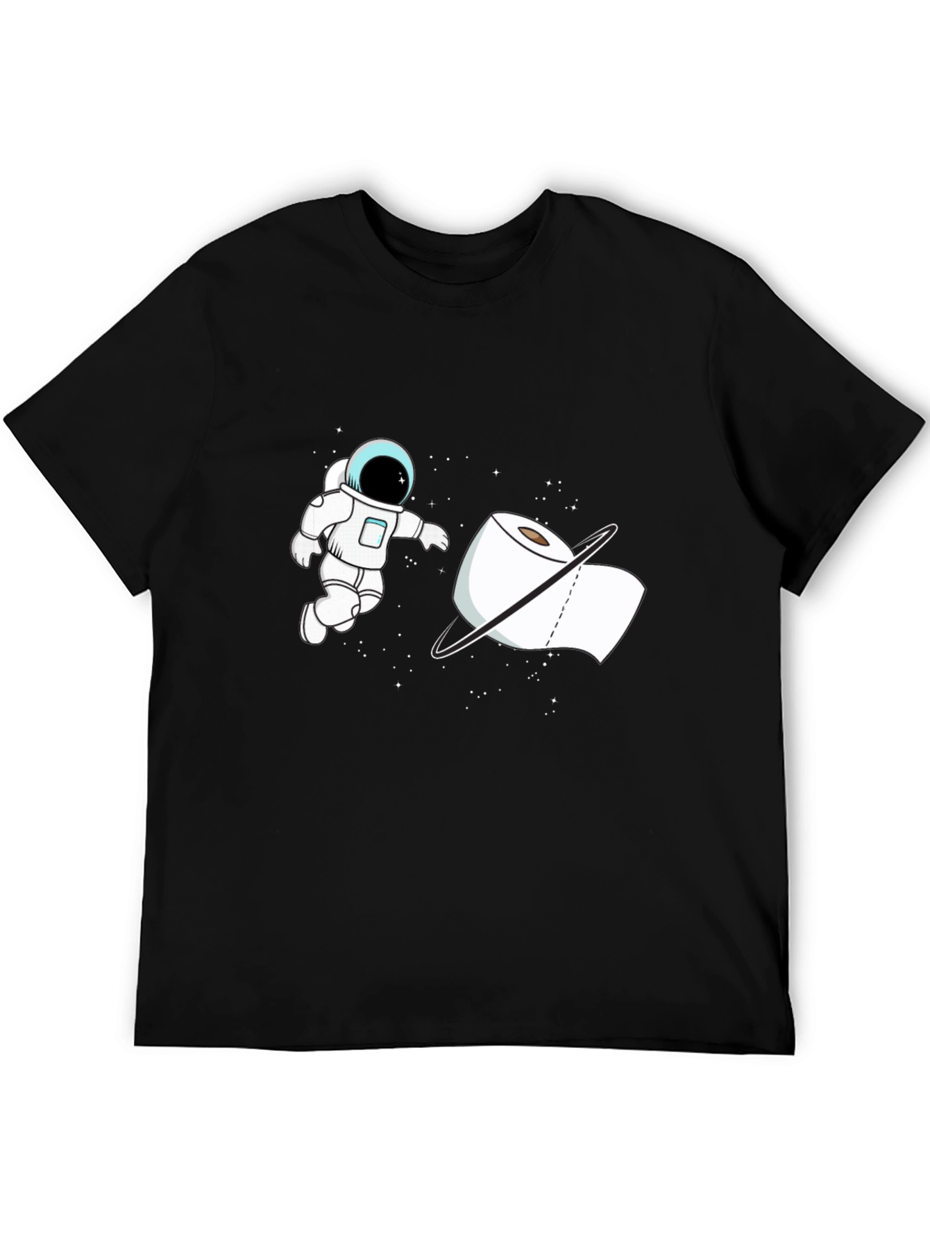 Astronaut Toilet Paper Humor Graphic Tee
