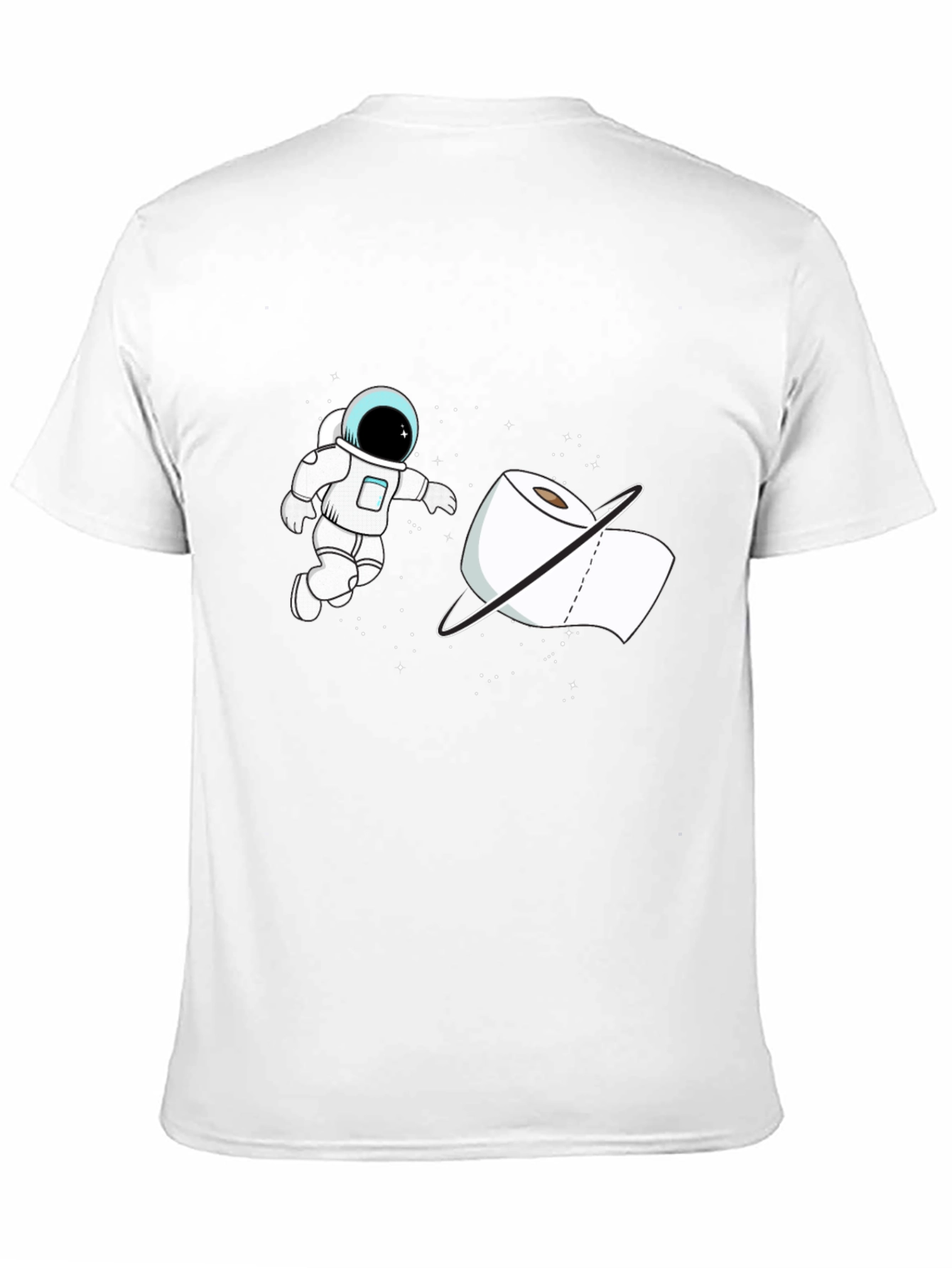 Astronaut Toilet Paper Humor Graphic Tee