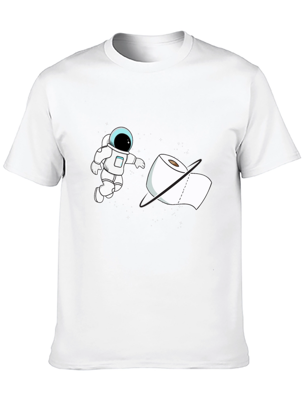 Astronaut Toilet Paper Humor Graphic Tee