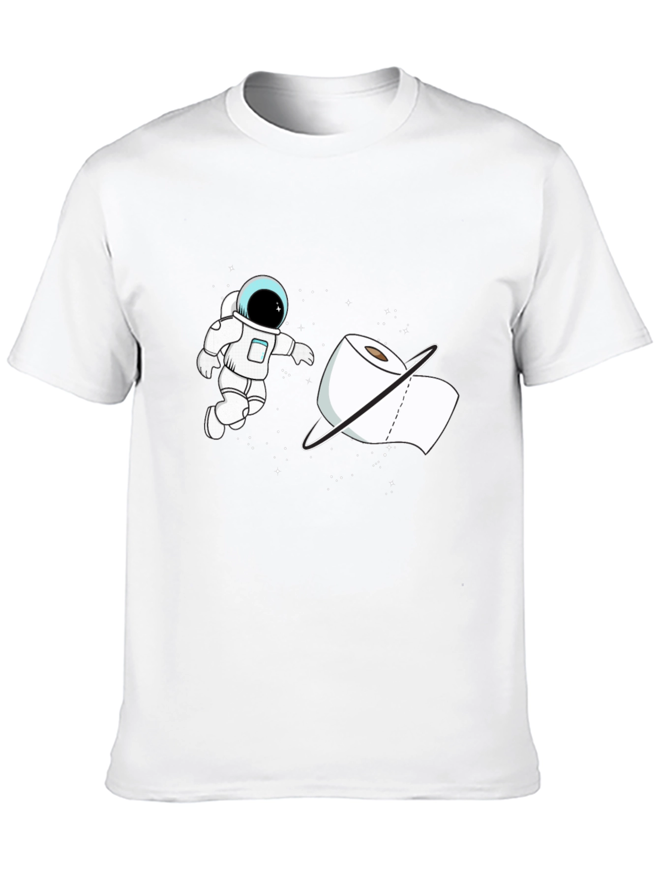 Astronaut Toilet Paper Humor Graphic Tee