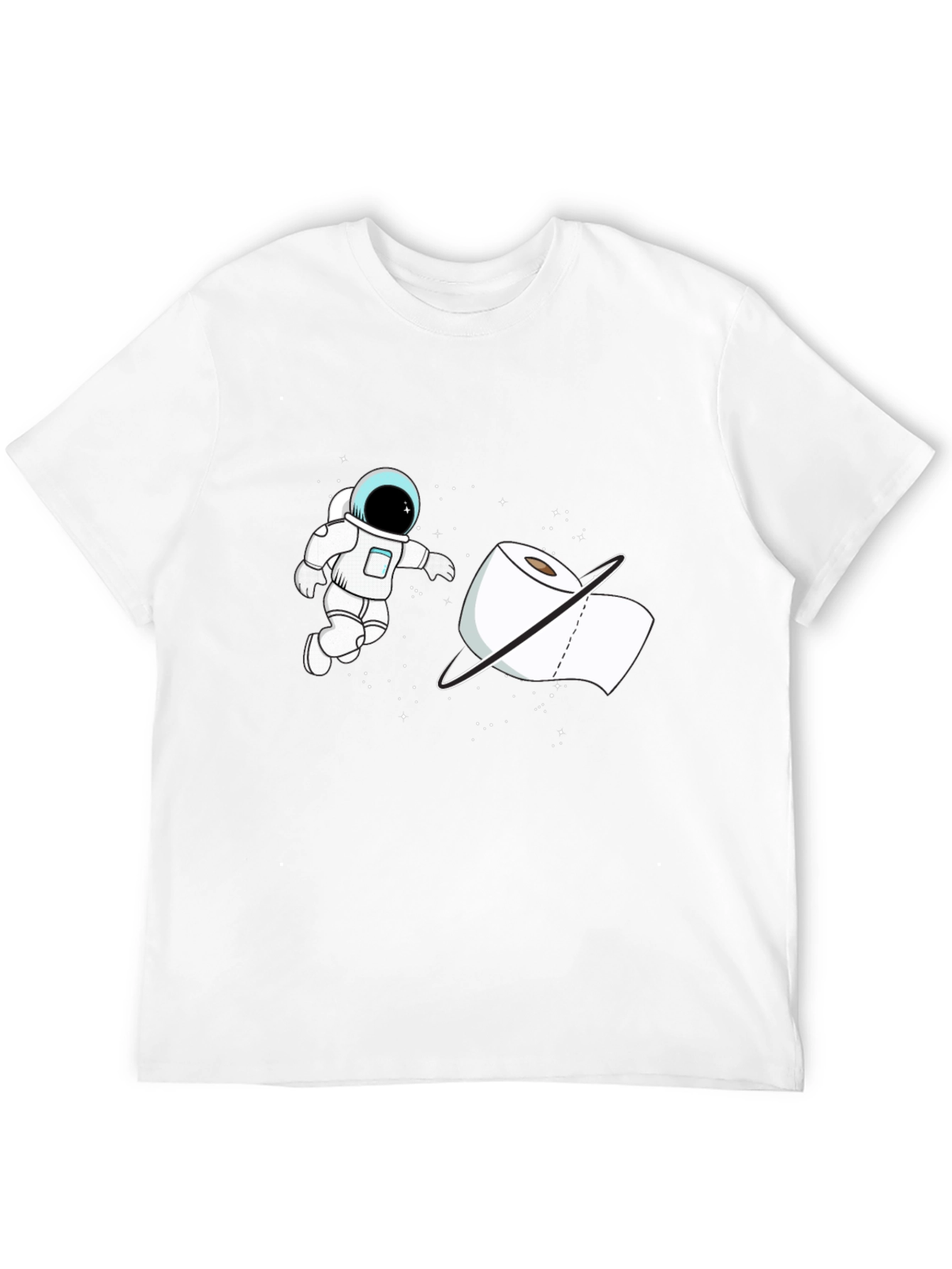 Astronaut Toilet Paper Humor Graphic Tee