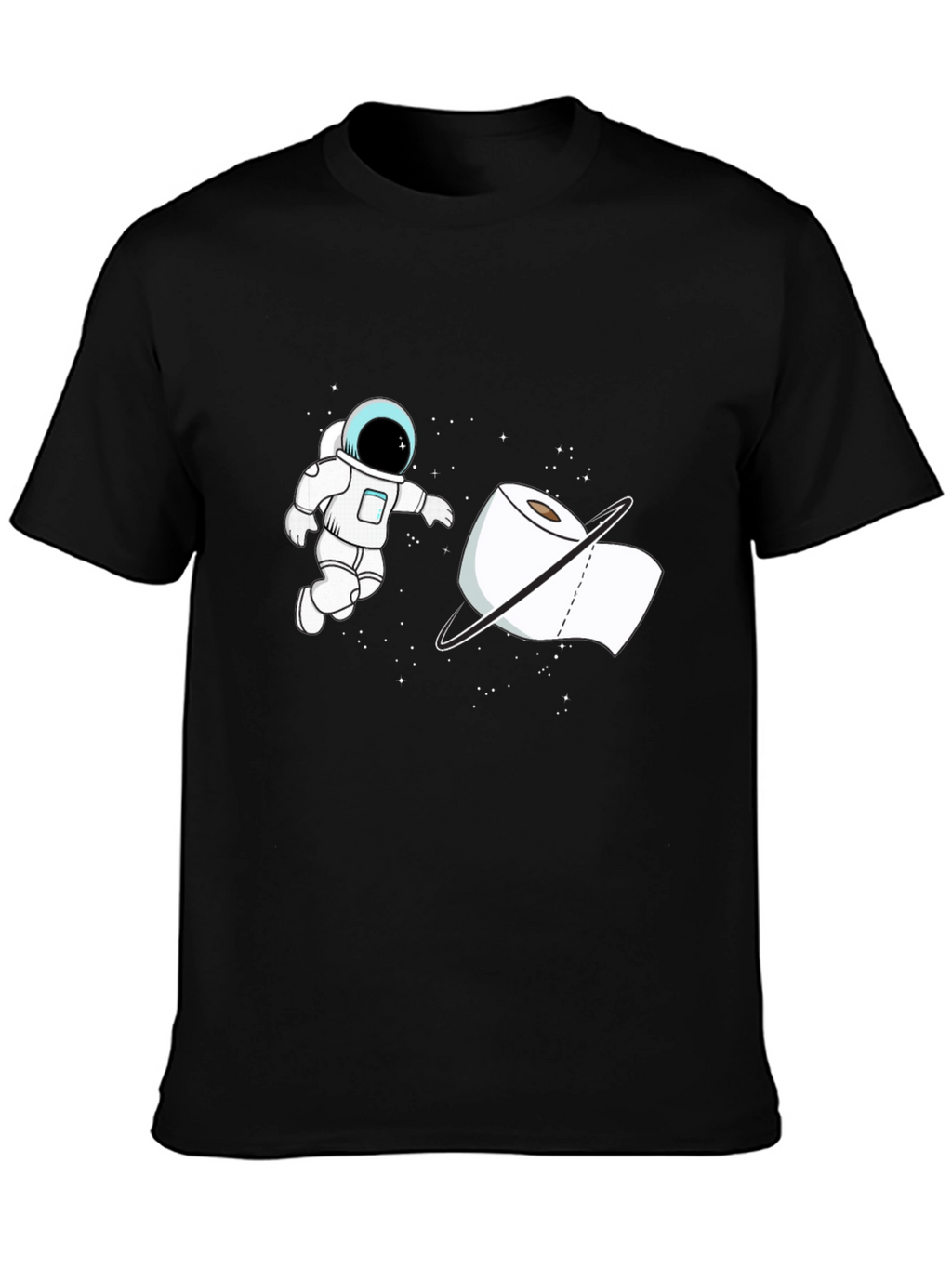 Astronaut Toilet Paper Humor Graphic Tee