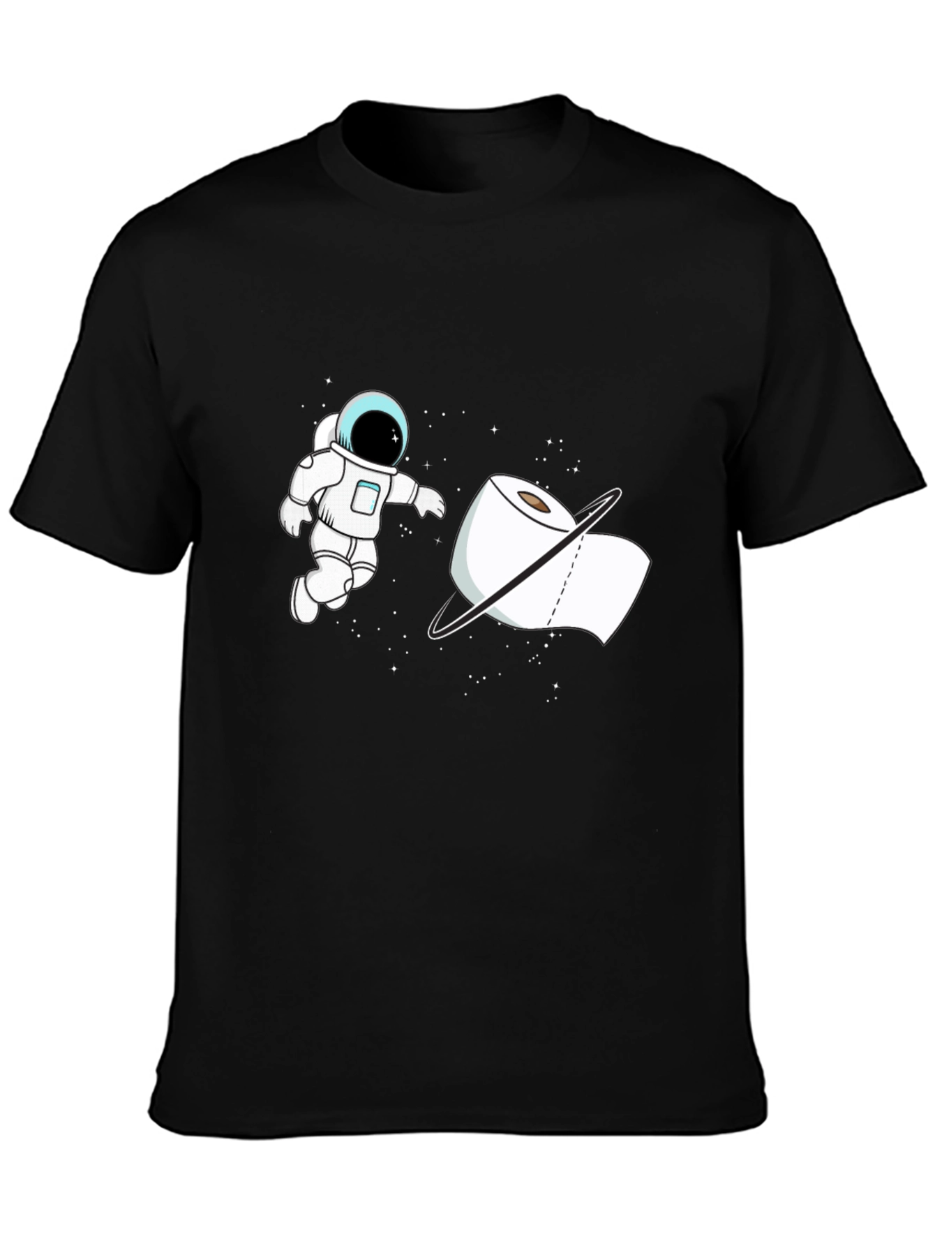 Astronaut Toilet Paper Humor Graphic Tee