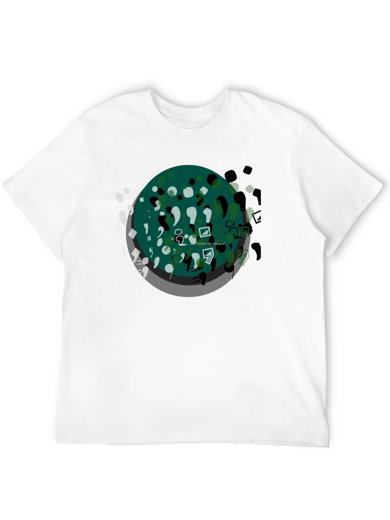 Abstract Art Graphic Tee - Black Casual T-Shirt