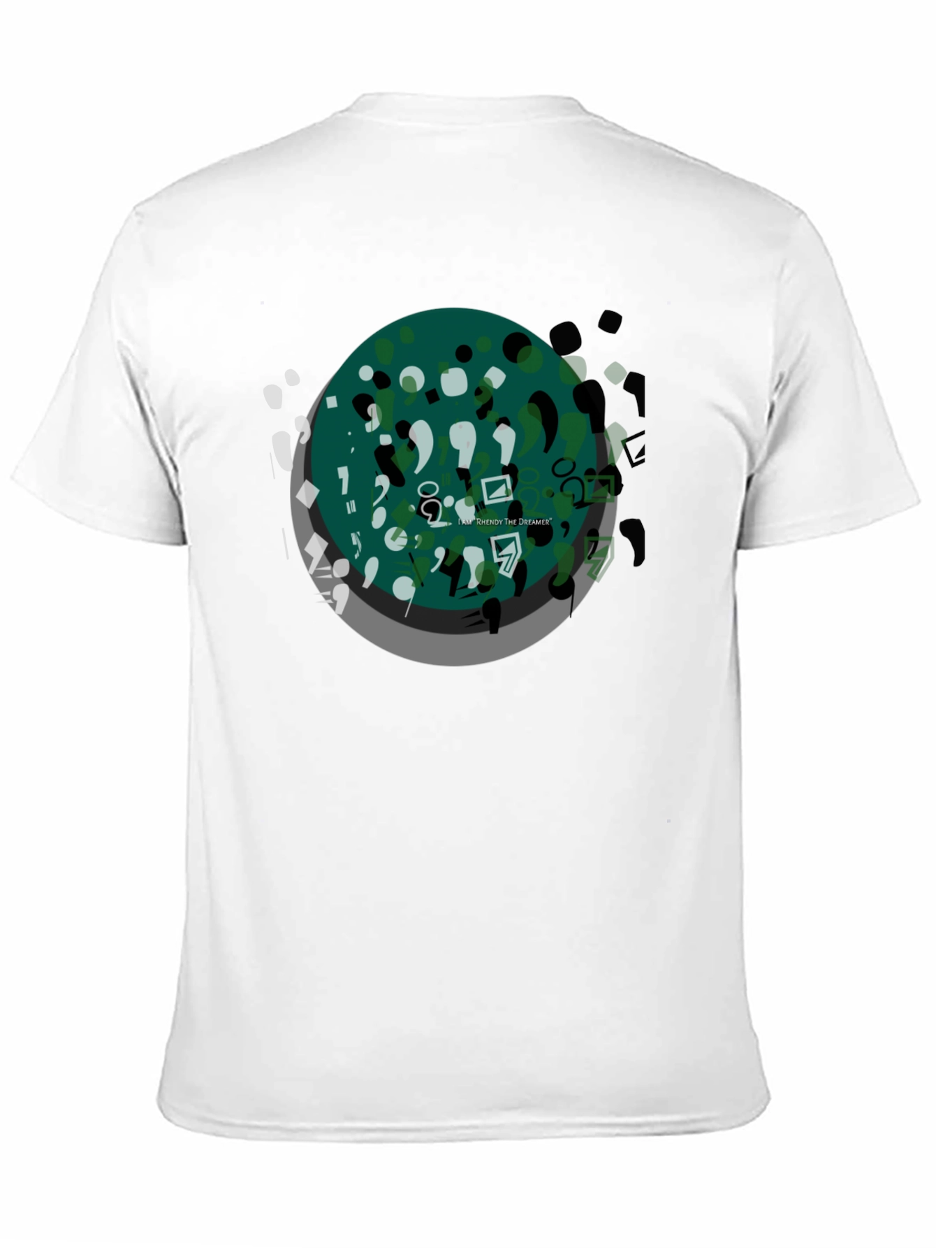 Abstract Art Graphic Tee - Black Casual T-Shirt
