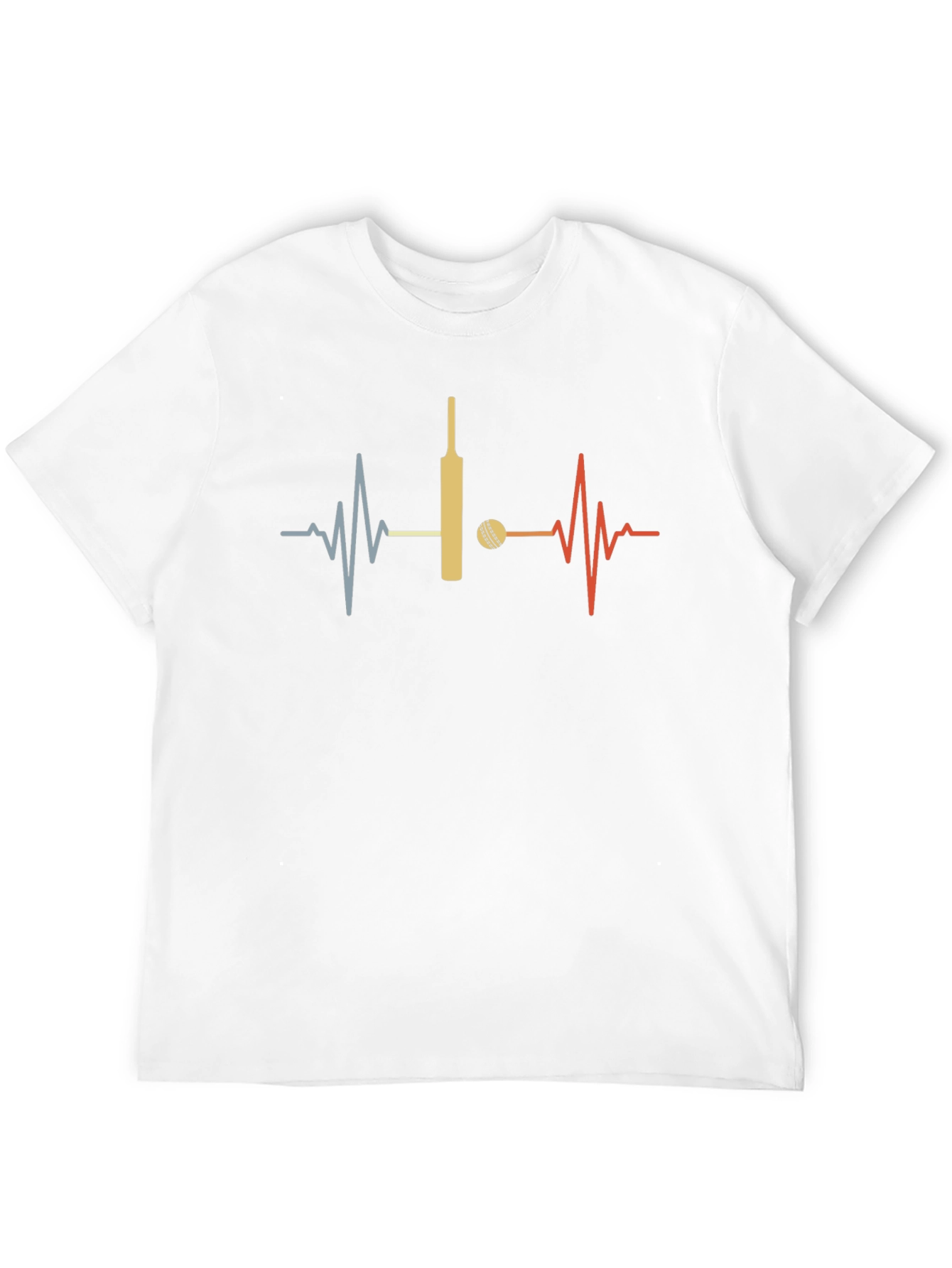 Cricket Lover Heartbeat T-Shirt - Sporty Graphic Tee