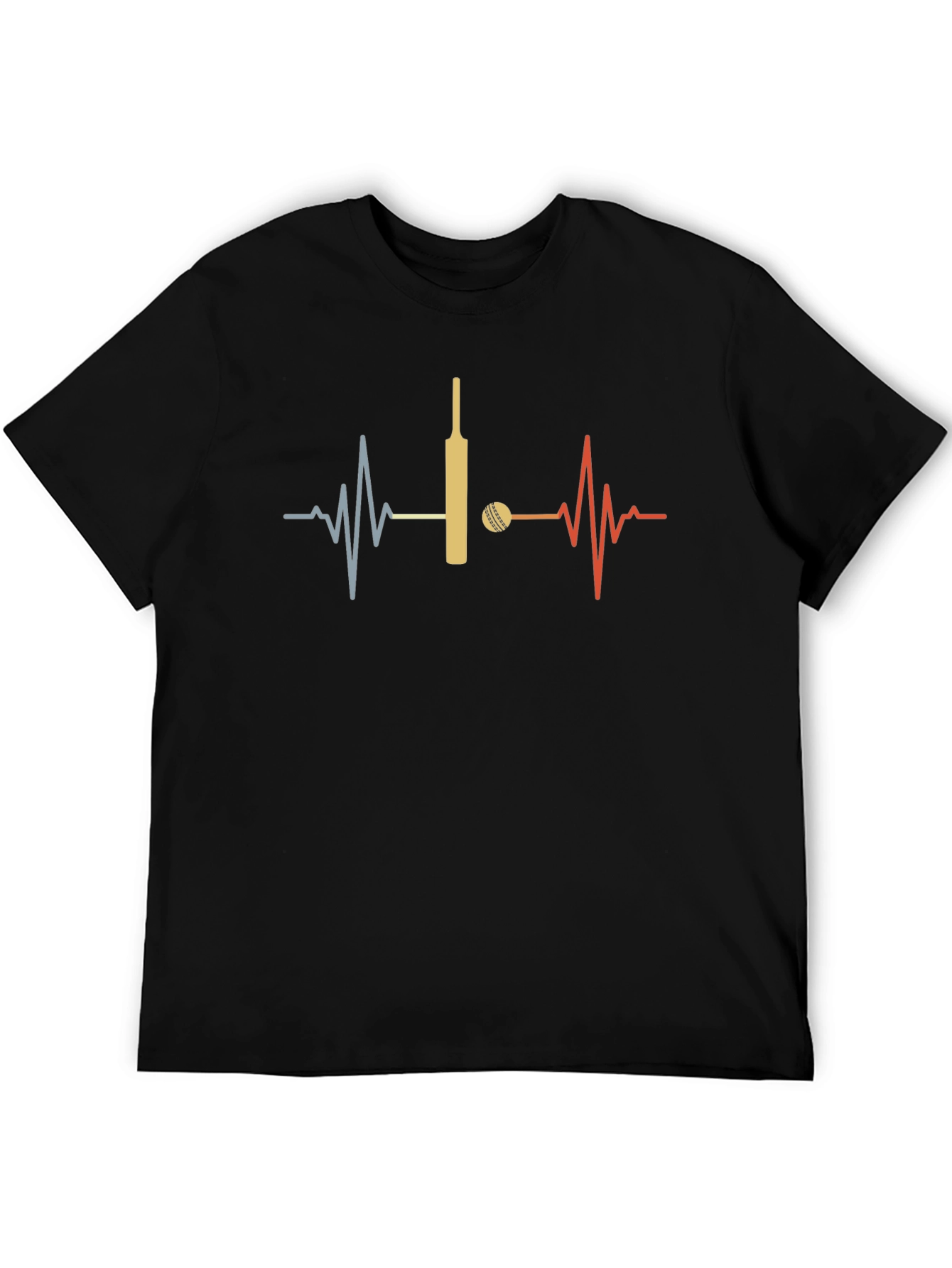 Cricket Lover Heartbeat T-Shirt - Sporty Graphic Tee