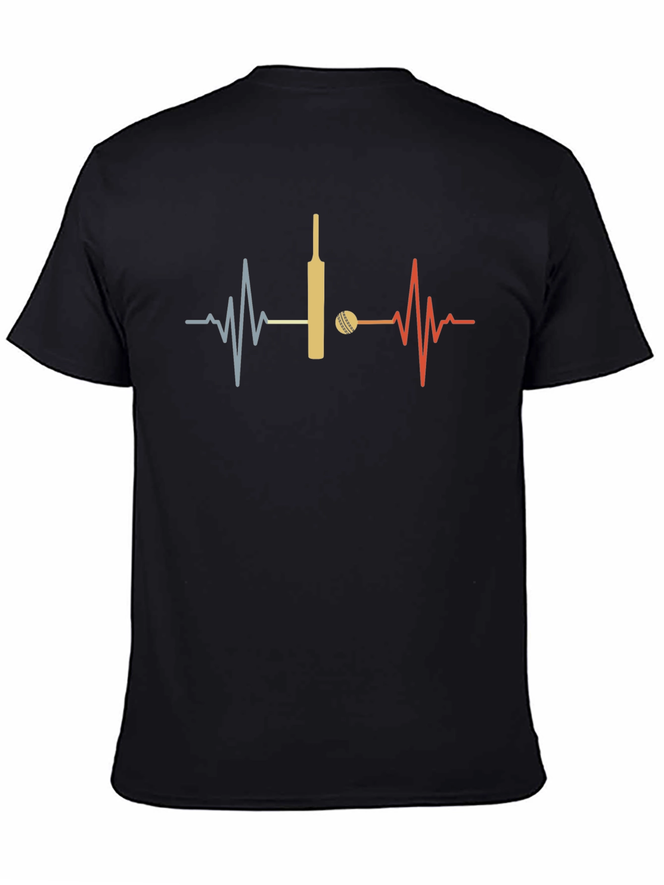 Cricket Lover Heartbeat T-Shirt - Sporty Graphic Tee