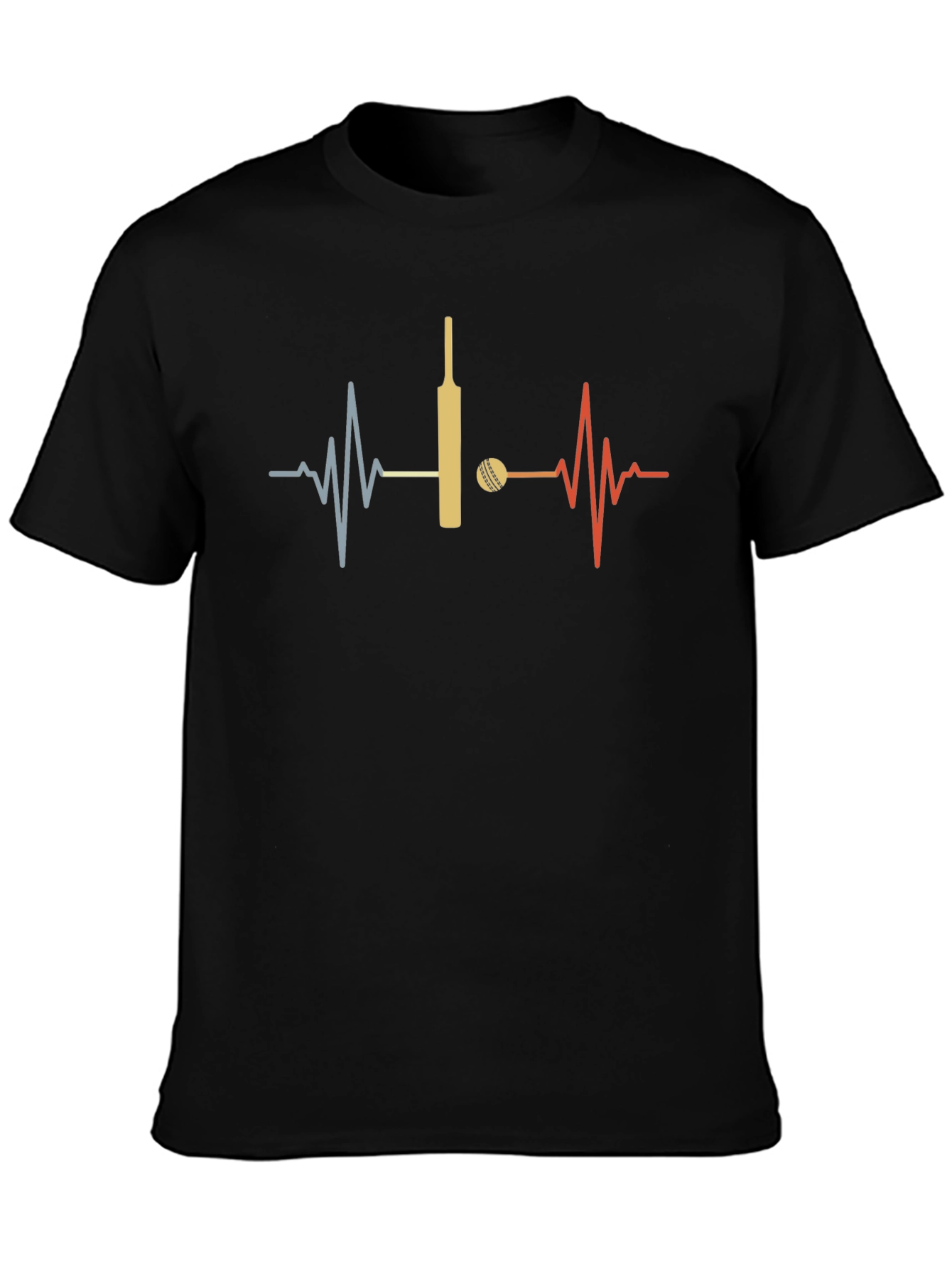Cricket Lover Heartbeat T-Shirt - Sporty Graphic Tee