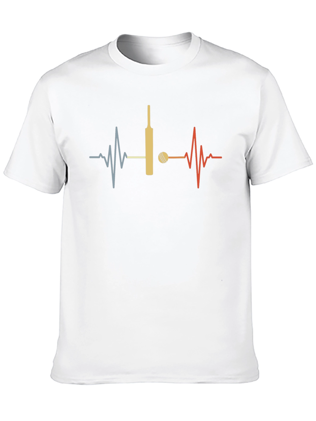 Cricket Lover Heartbeat T-Shirt - Sporty Graphic Tee
